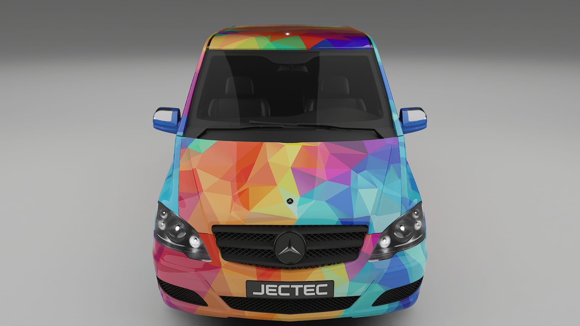 Mercedes Viano Extralong W439 Facelift VECTOR VIBE – Designový Wrap PPF Fólie na auto - tisknutelný polyuretan