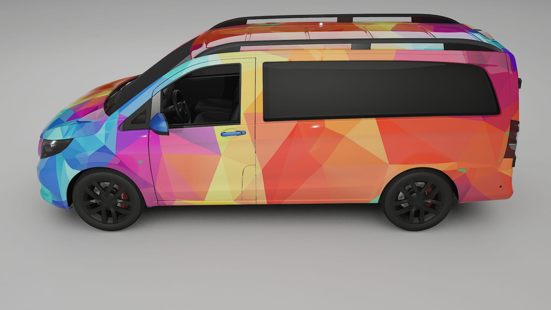 Mercedes Vito Short W447 prefacelift VECTOR VIBE – Designový Wrap PPF Fólie na auto - tisknutelný polyuretan
