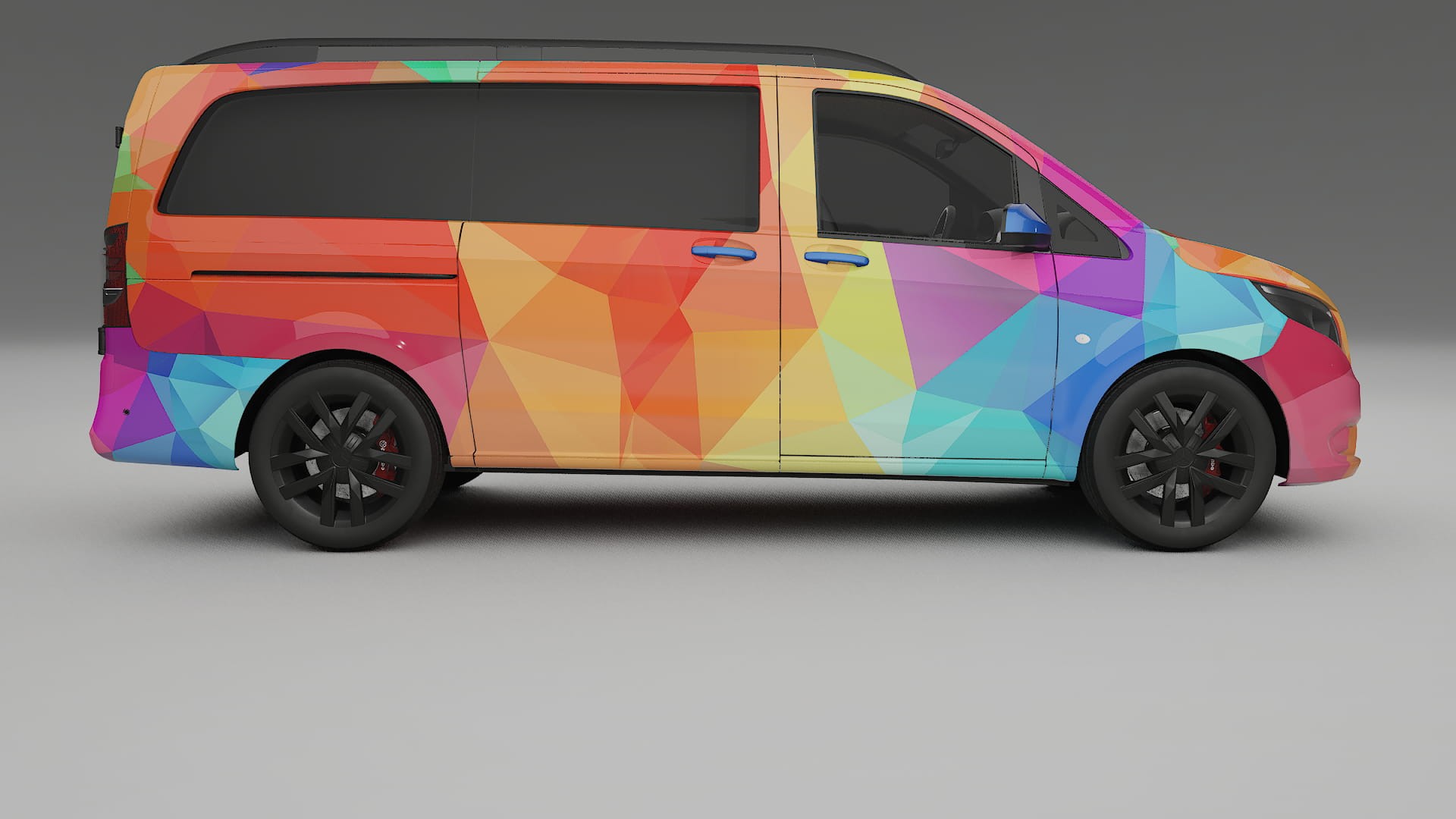 Mercedes Vito Short W447 prefacelift VECTOR VIBE – Designový Wrap PPF Fólie na auto - tisknutelný polyuretan
