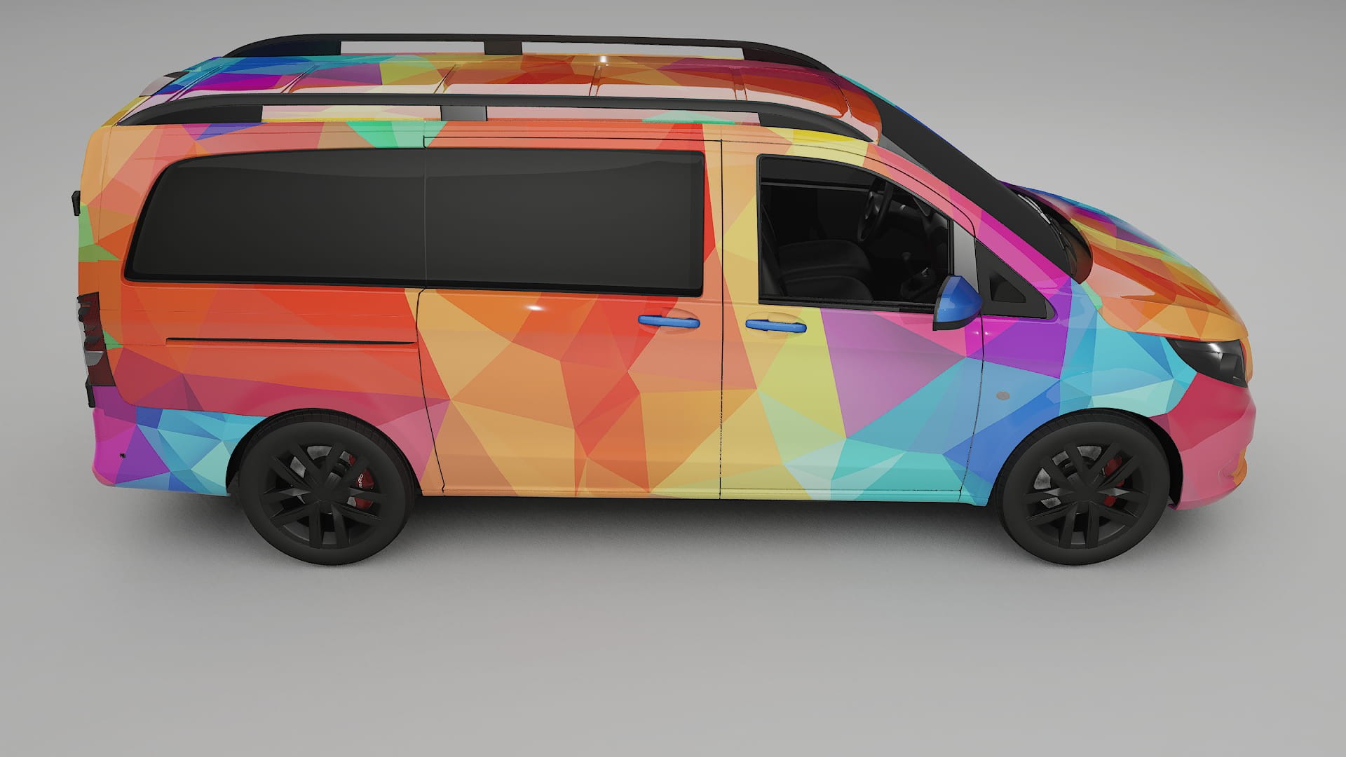 Mercedes Vito Short W447 prefacelift VECTOR VIBE – Designový Wrap PPF Fólie na auto - tisknutelný polyuretan