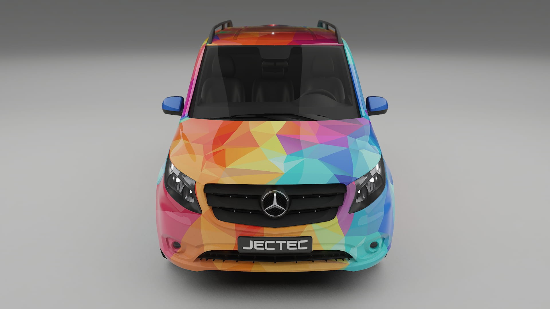 Mercedes Vito Short W447 prefacelift VECTOR VIBE – Designový Wrap PPF Fólie na auto - tisknutelný polyuretan