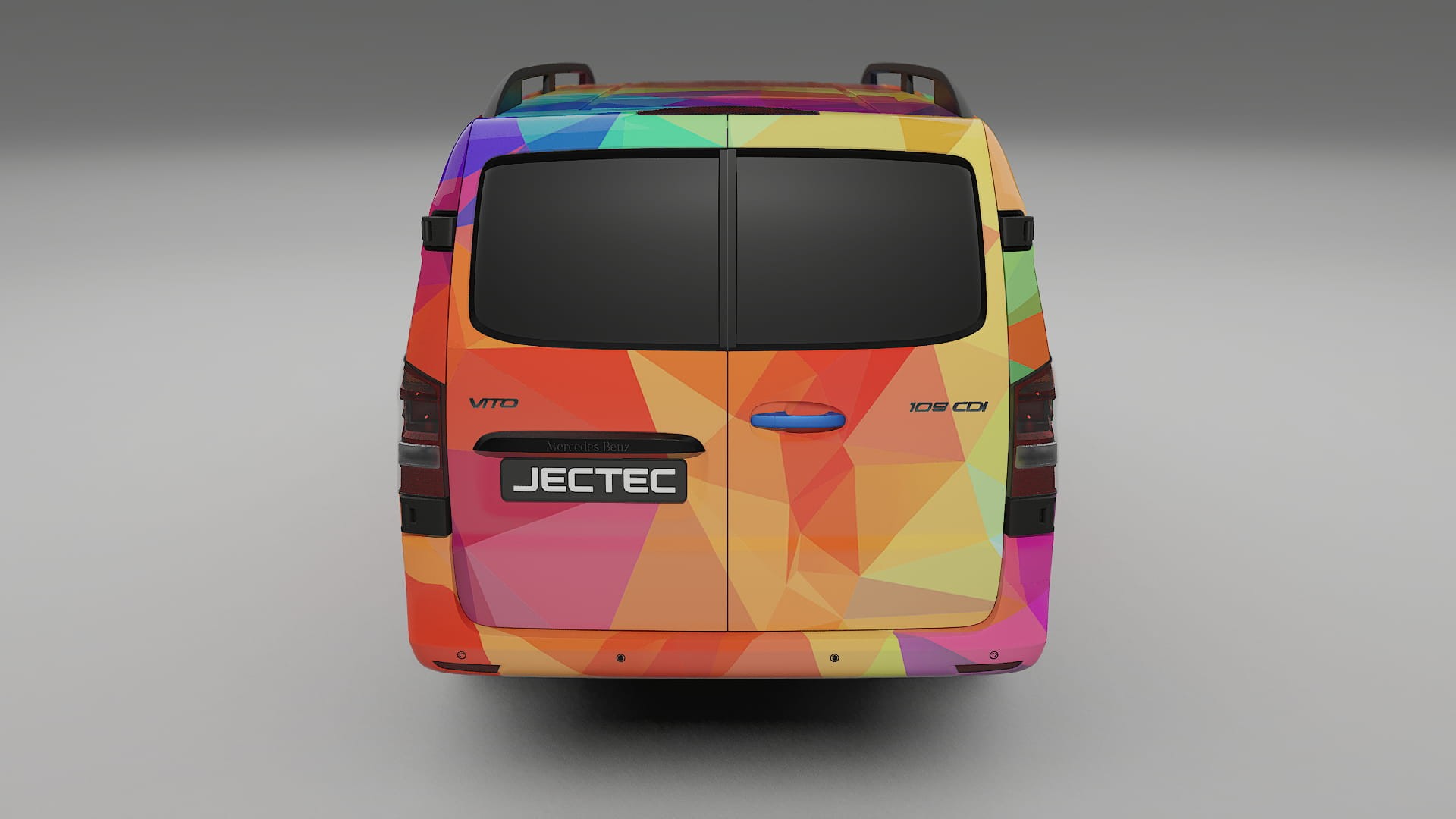 Mercedes Vito Short W447 prefacelift VECTOR VIBE – Designový Wrap PPF Fólie na auto - tisknutelný polyuretan