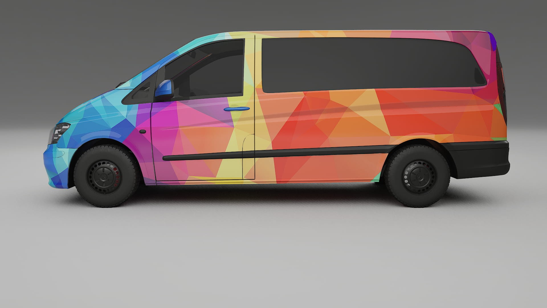 Mercedes Vito Short W639 facelift VECTOR VIBE – Designový Wrap PPF Fólie na auto - tisknutelný polyuretan