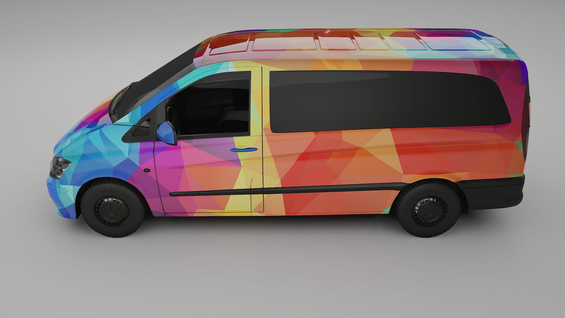 Mercedes Vito Short W639 facelift VECTOR VIBE – Designový Wrap PPF Fólie na auto - tisknutelný polyuretan