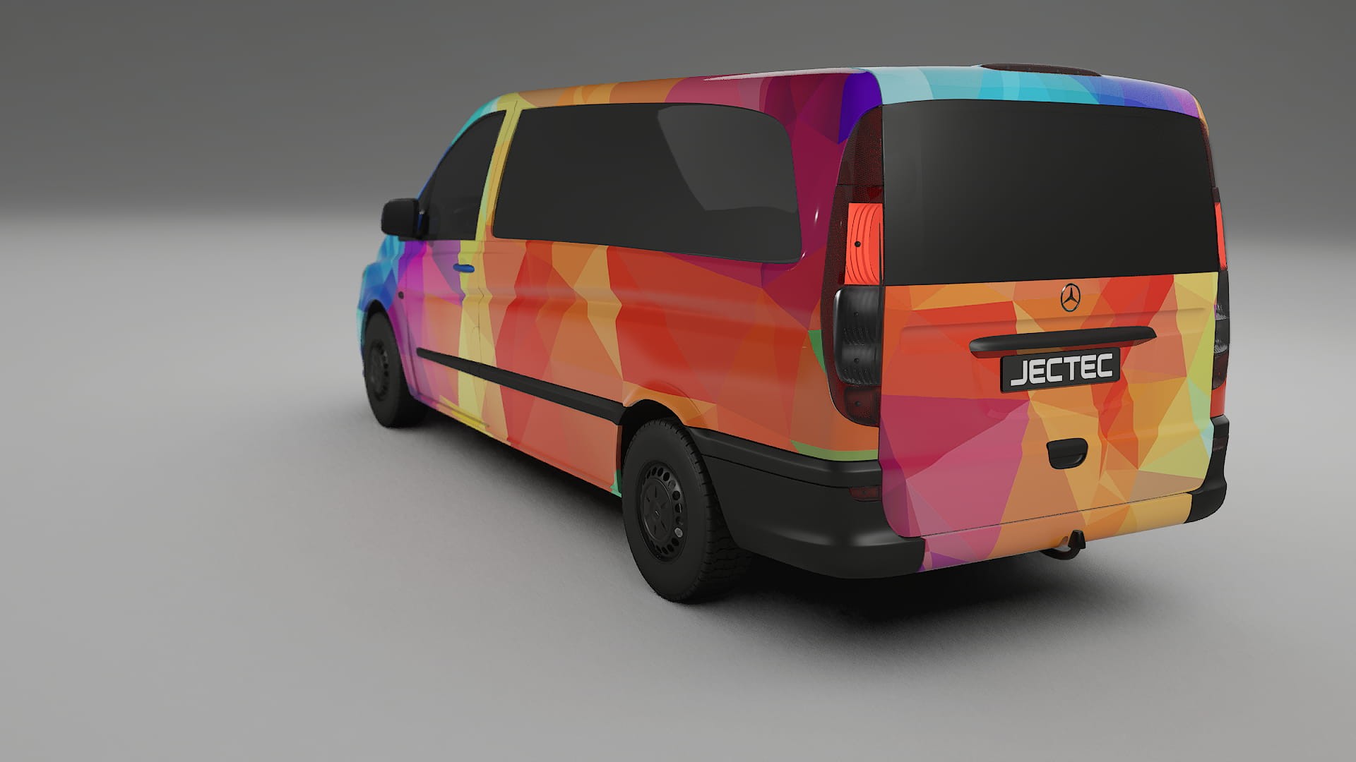 Mercedes Vito Short W639 facelift VECTOR VIBE – Designový Wrap PPF Fólie na auto - tisknutelný polyuretan