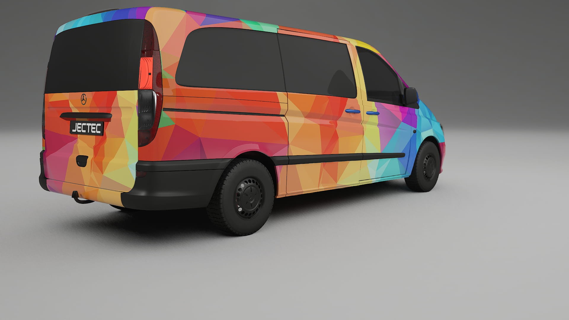 Mercedes Vito Short W639 facelift VECTOR VIBE – Designový Wrap PPF Fólie na auto - tisknutelný polyuretan