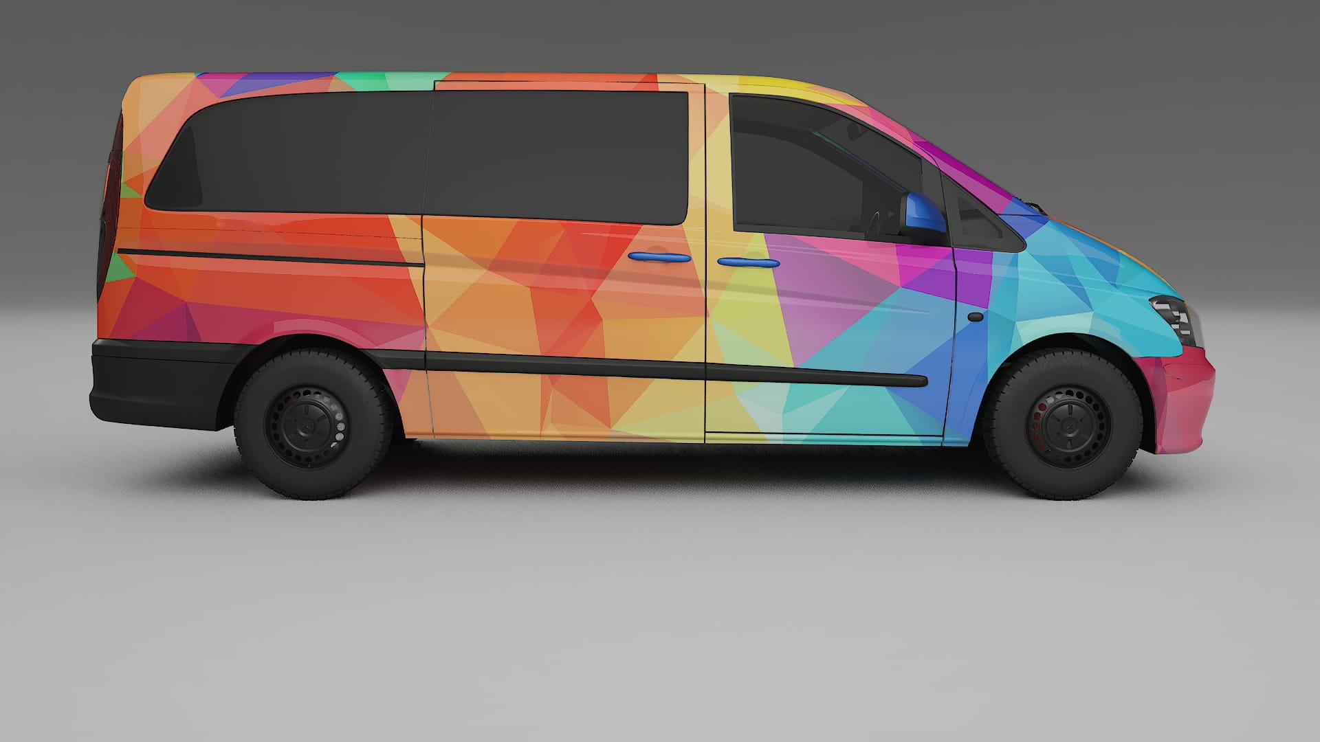 Mercedes Vito Short W639 facelift VECTOR VIBE – Designový Wrap PPF Fólie na auto - tisknutelný polyuretan