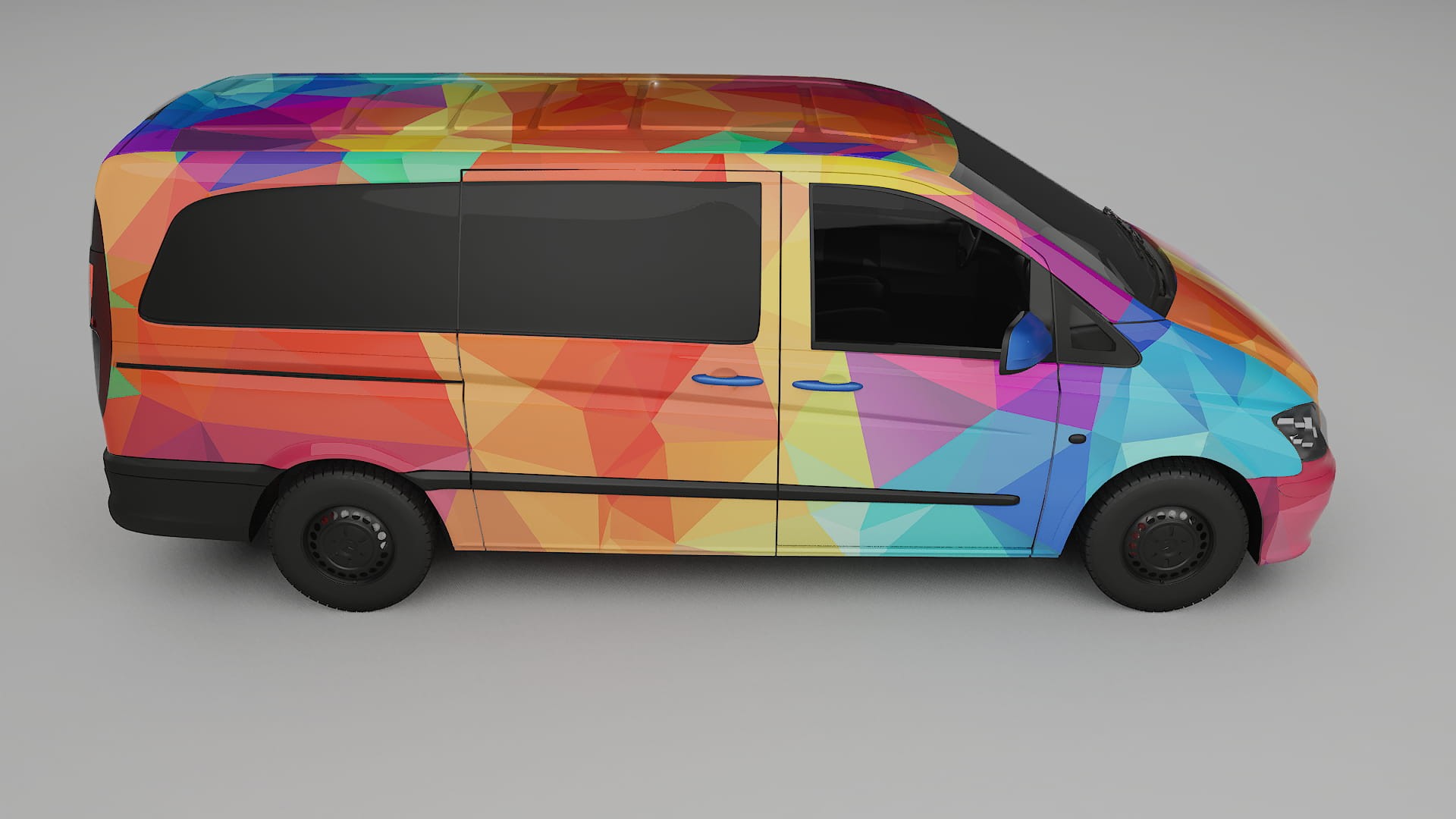 Mercedes Vito Short W639 facelift VECTOR VIBE – Designový Wrap PPF Fólie na auto - tisknutelný polyuretan