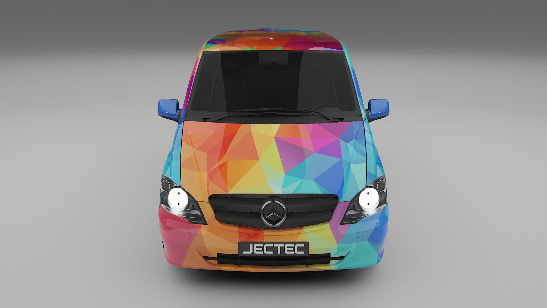 Mercedes Vito Short W639 facelift VECTOR VIBE – Designový Wrap PPF Fólie na auto - tisknutelný polyuretan