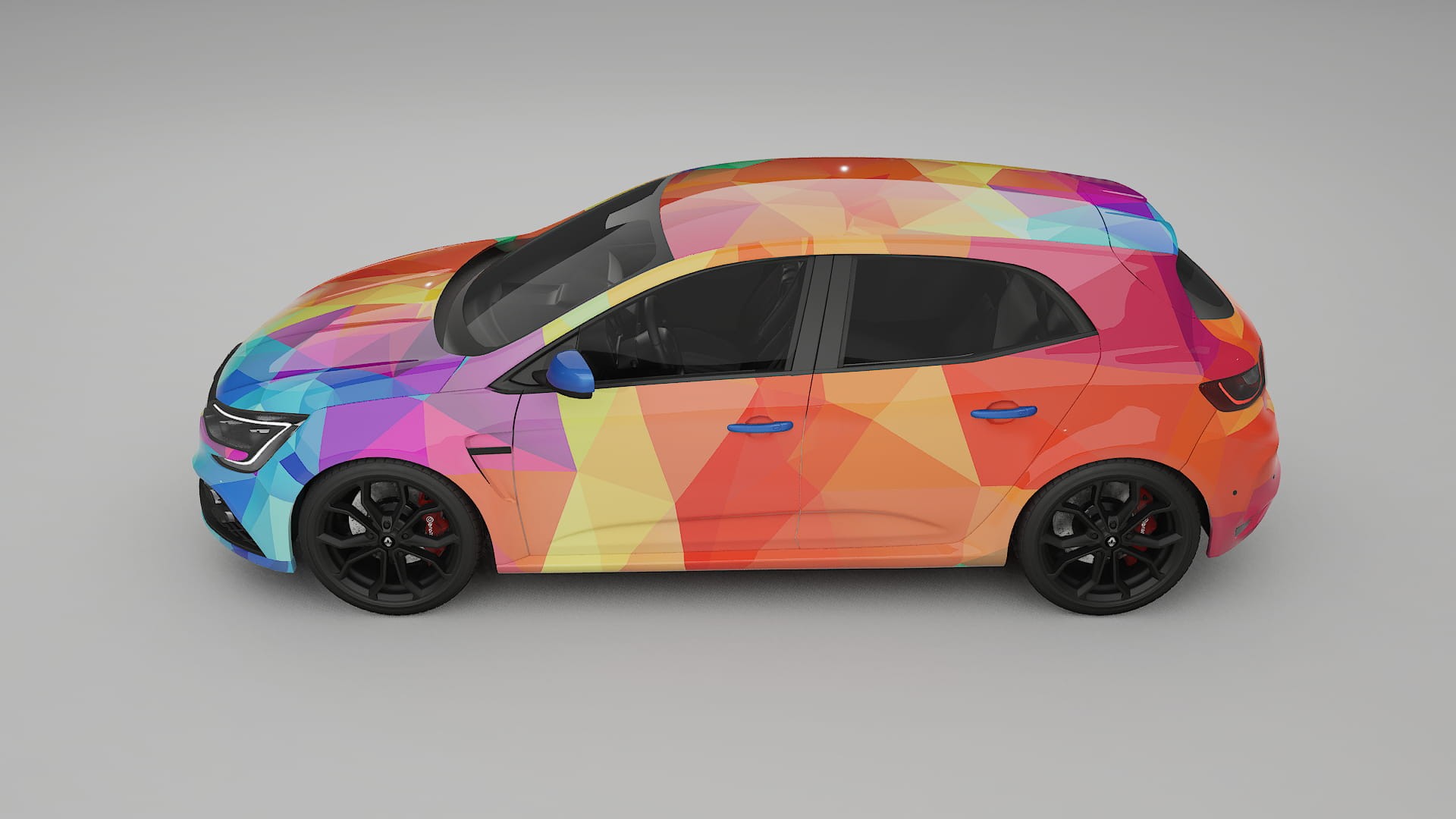 Renault Megane RS IV VECTOR VIBE – Designový Wrap PPF Fólie na auto - tisknutelný polyuretan