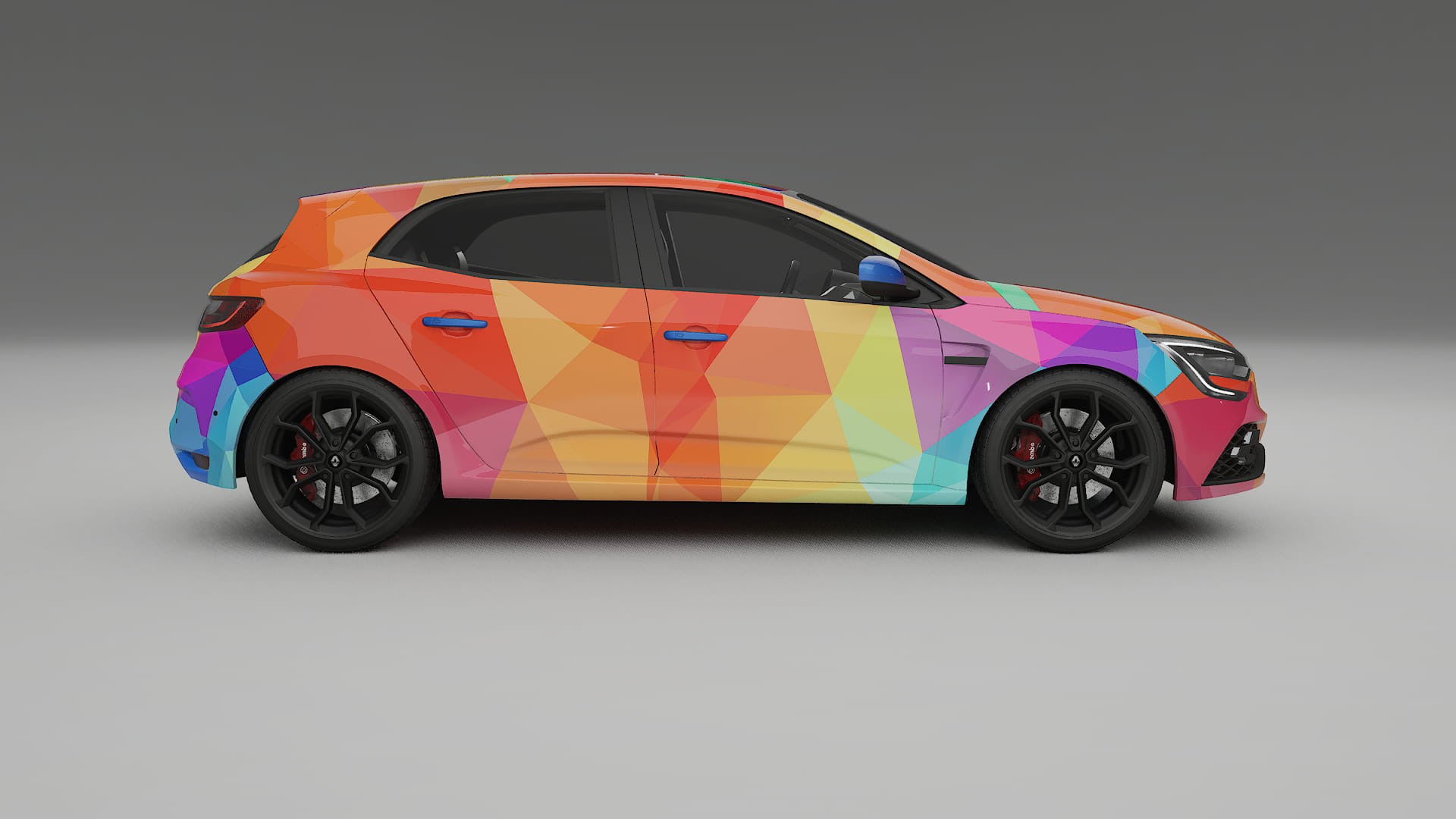 Renault Megane RS IV VECTOR VIBE – Designový Wrap PPF Fólie na auto - tisknutelný polyuretan