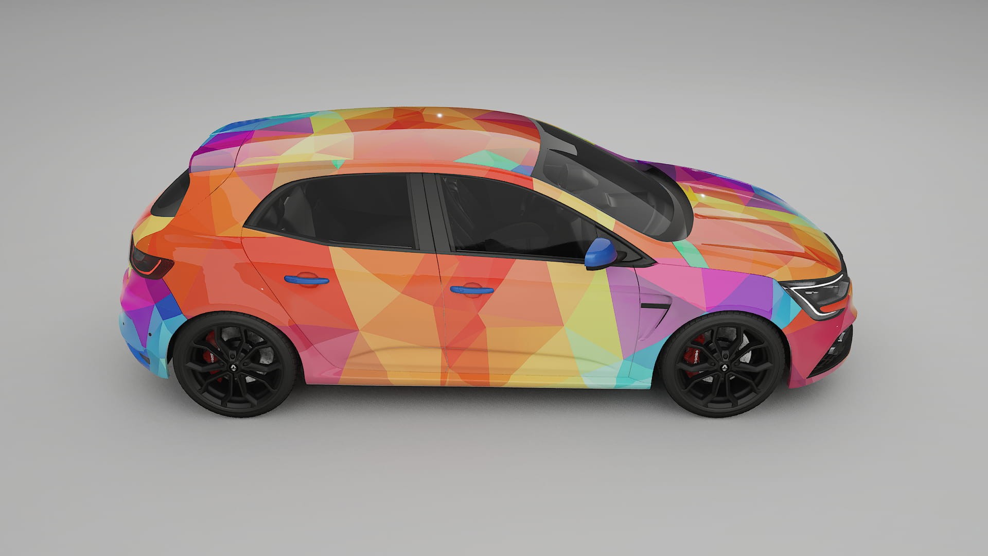 Renault Megane RS IV VECTOR VIBE – Designový Wrap PPF Fólie na auto - tisknutelný polyuretan