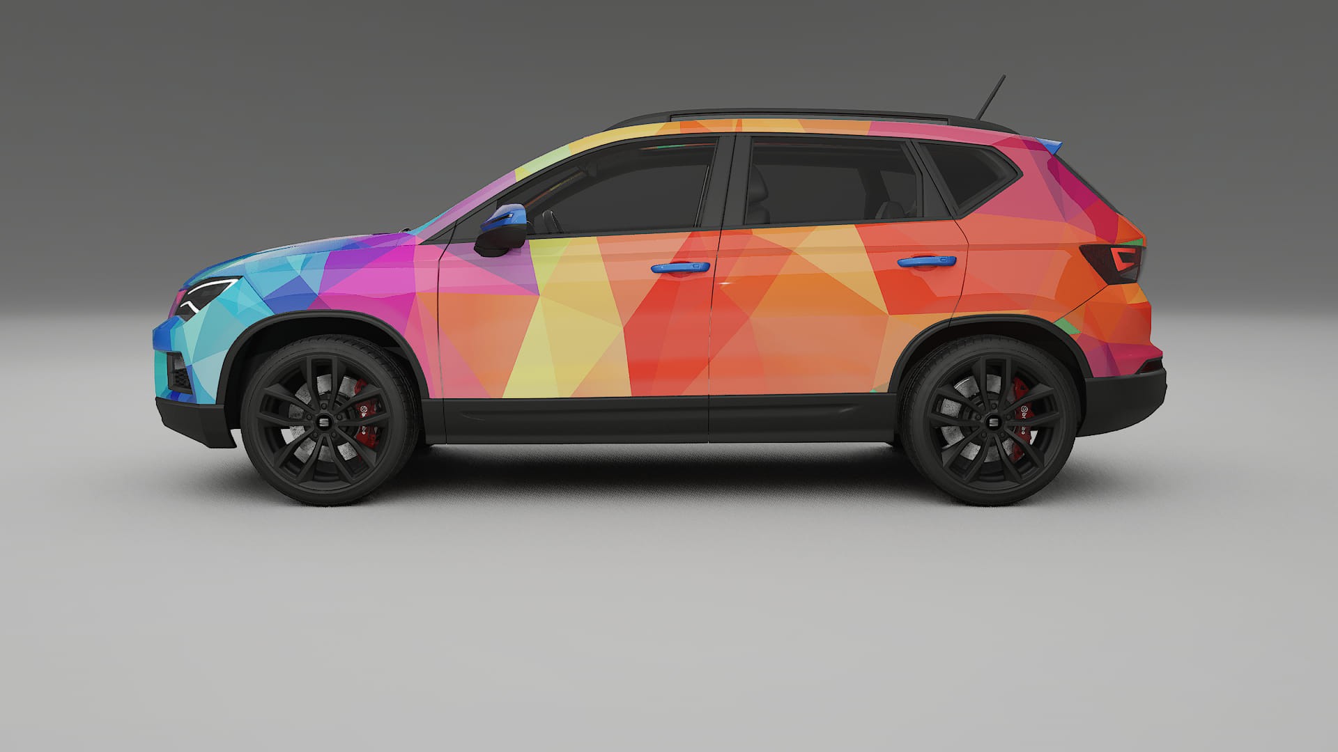 Seat Ateca KH7 VECTOR VIBE – Designový Wrap PPF Fólie na auto - tisknutelný polyuretan