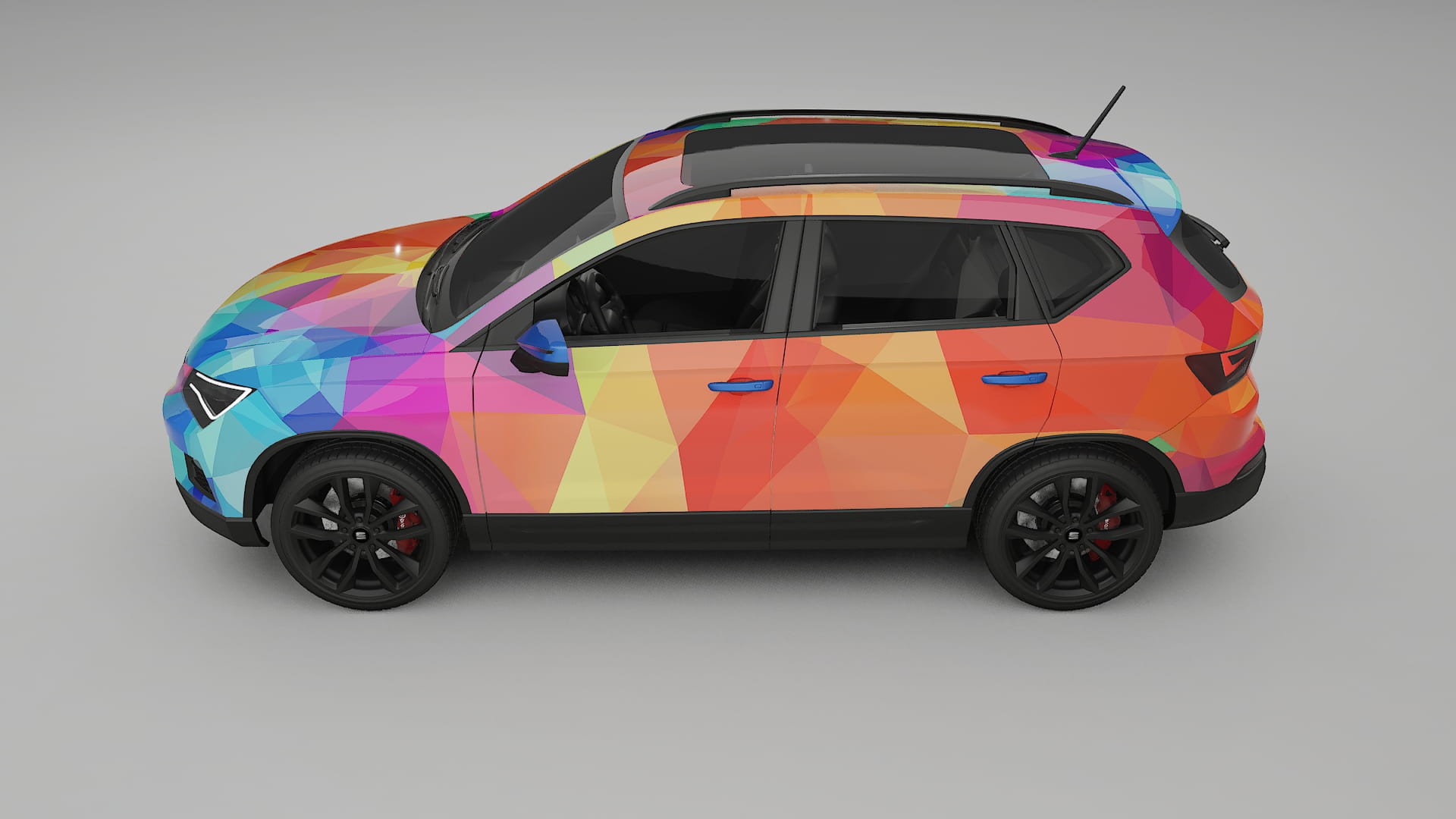 Seat Ateca KH7 VECTOR VIBE – Designový Wrap PPF Fólie na auto - tisknutelný polyuretan