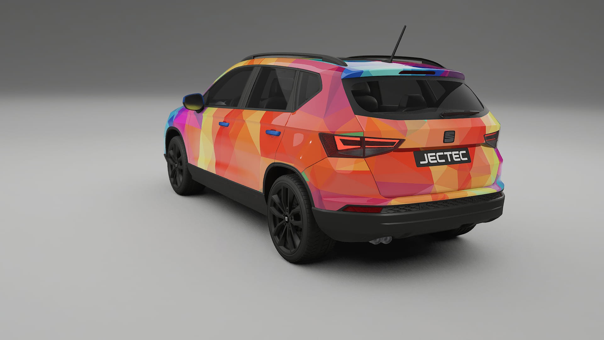 Seat Ateca KH7 VECTOR VIBE – Designový Wrap PPF Fólie na auto - tisknutelný polyuretan