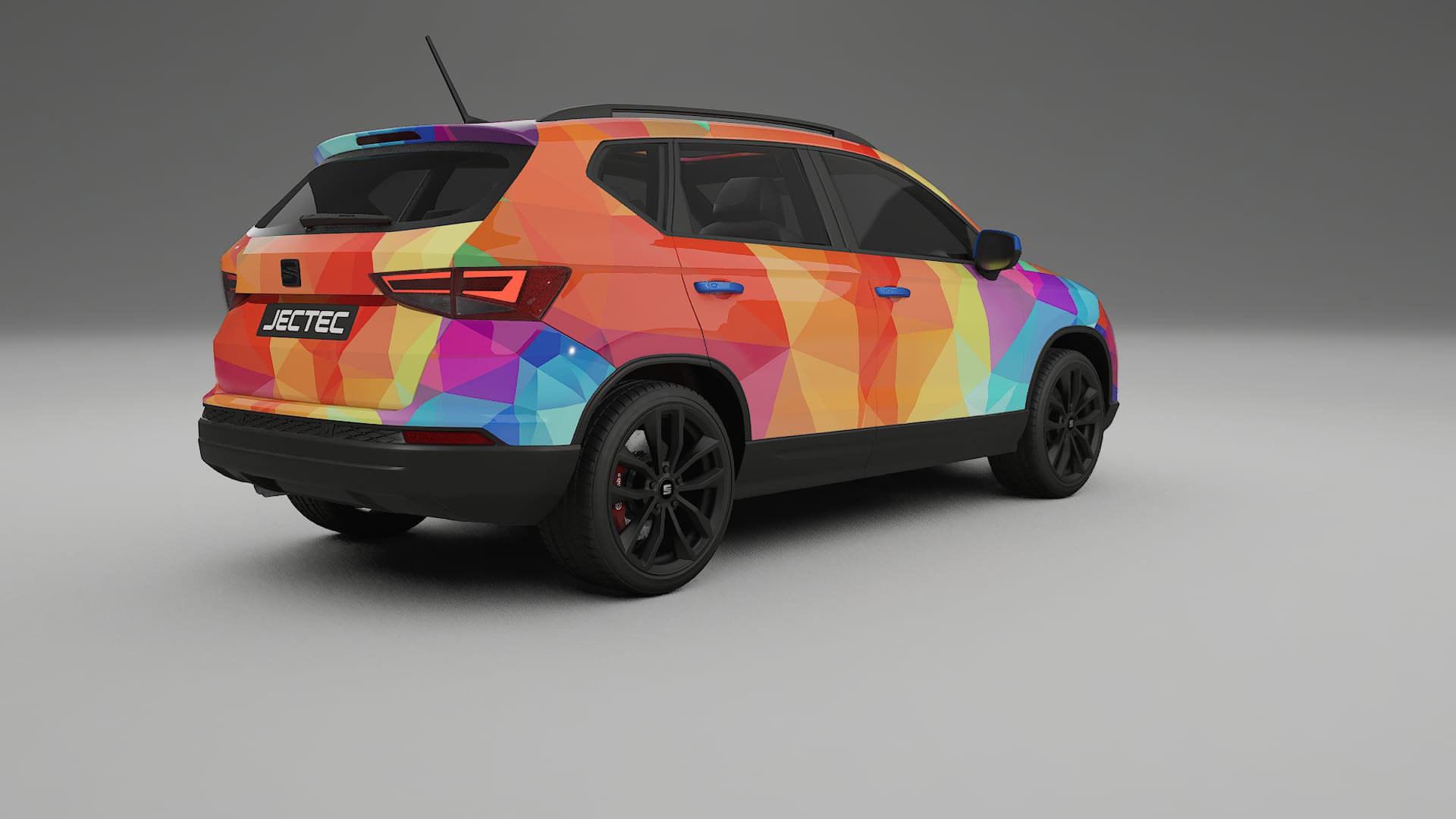 Seat Ateca KH7 VECTOR VIBE – Designový Wrap PPF Fólie na auto - tisknutelný polyuretan