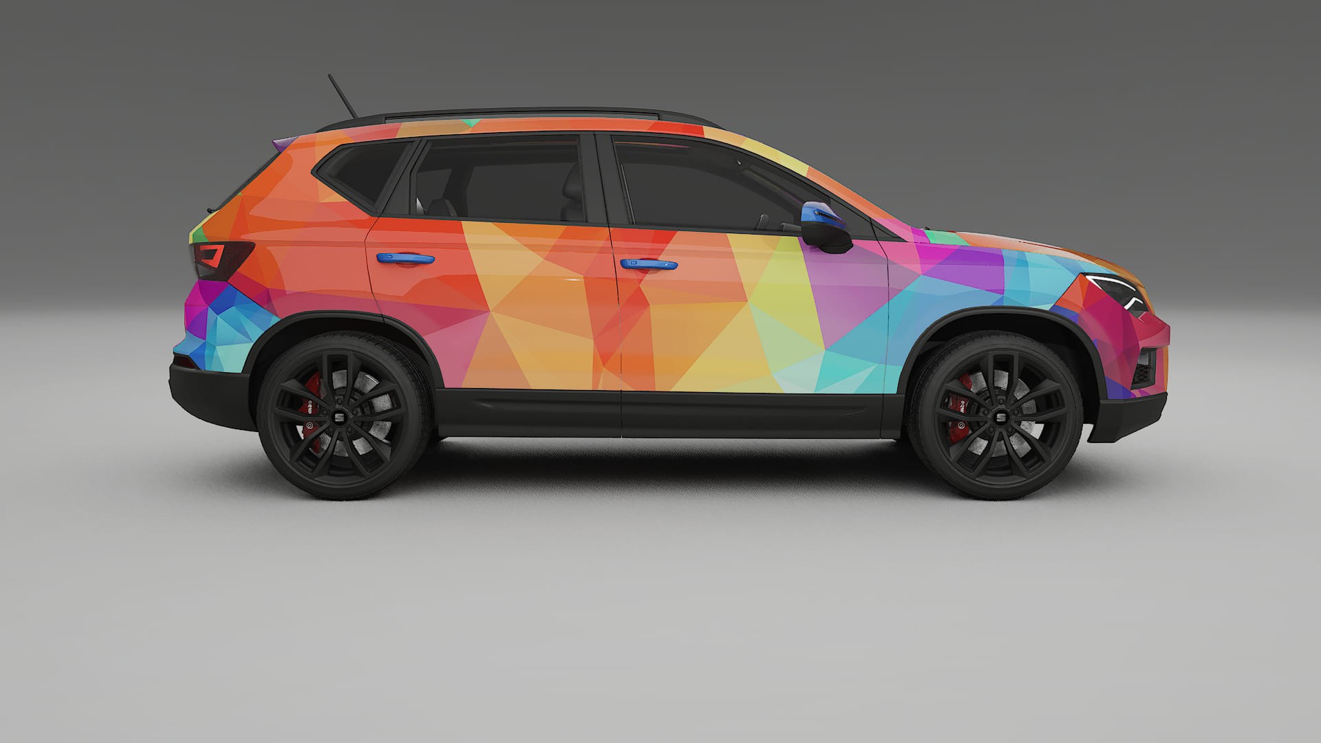 Seat Ateca KH7 VECTOR VIBE – Designový Wrap PPF Fólie na auto - tisknutelný polyuretan