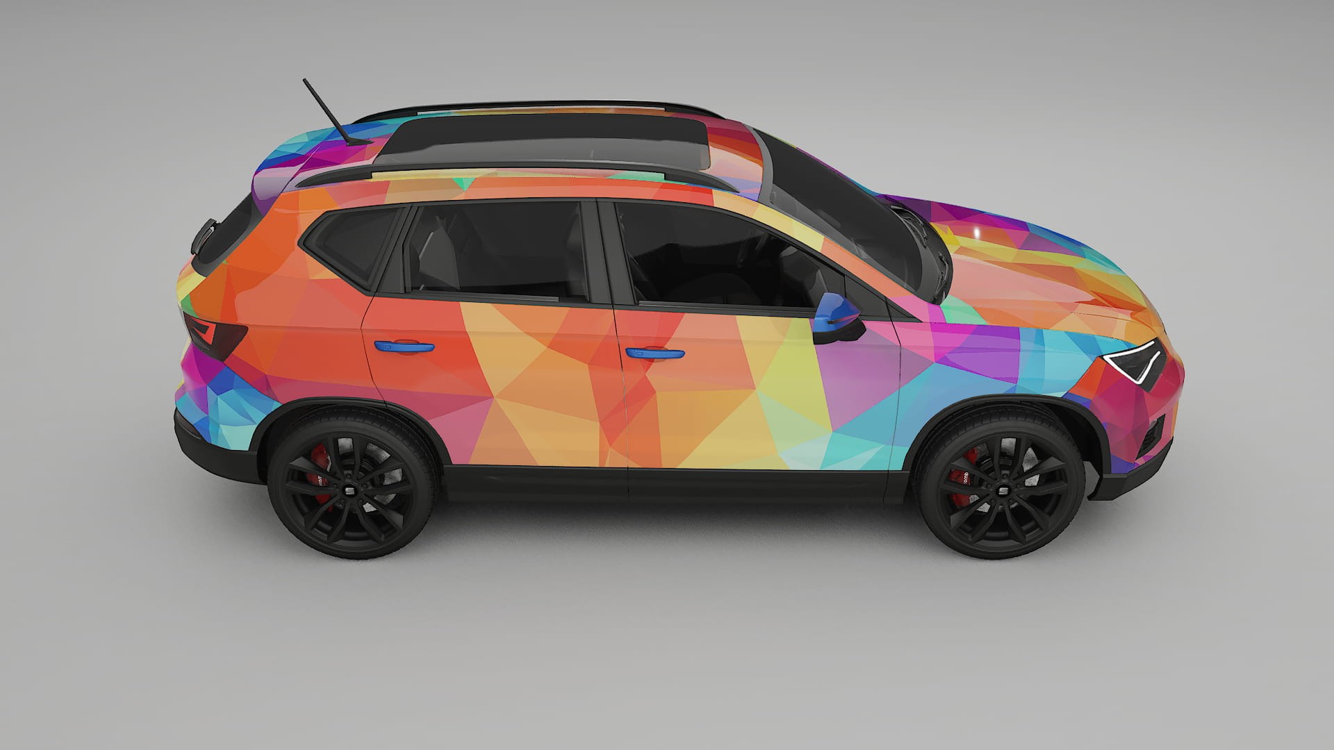 Seat Ateca KH7 VECTOR VIBE – Designový Wrap PPF Fólie na auto - tisknutelný polyuretan
