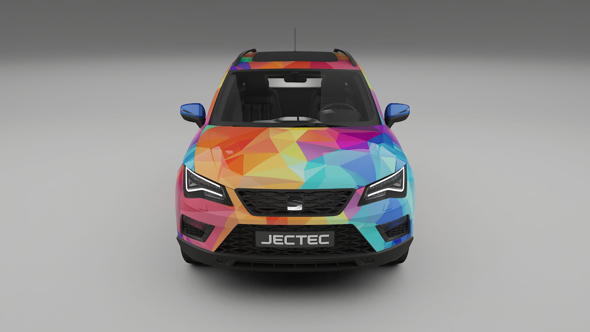 Seat Ateca KH7 VECTOR VIBE – Designový Wrap PPF Fólie na auto - tisknutelný polyuretan