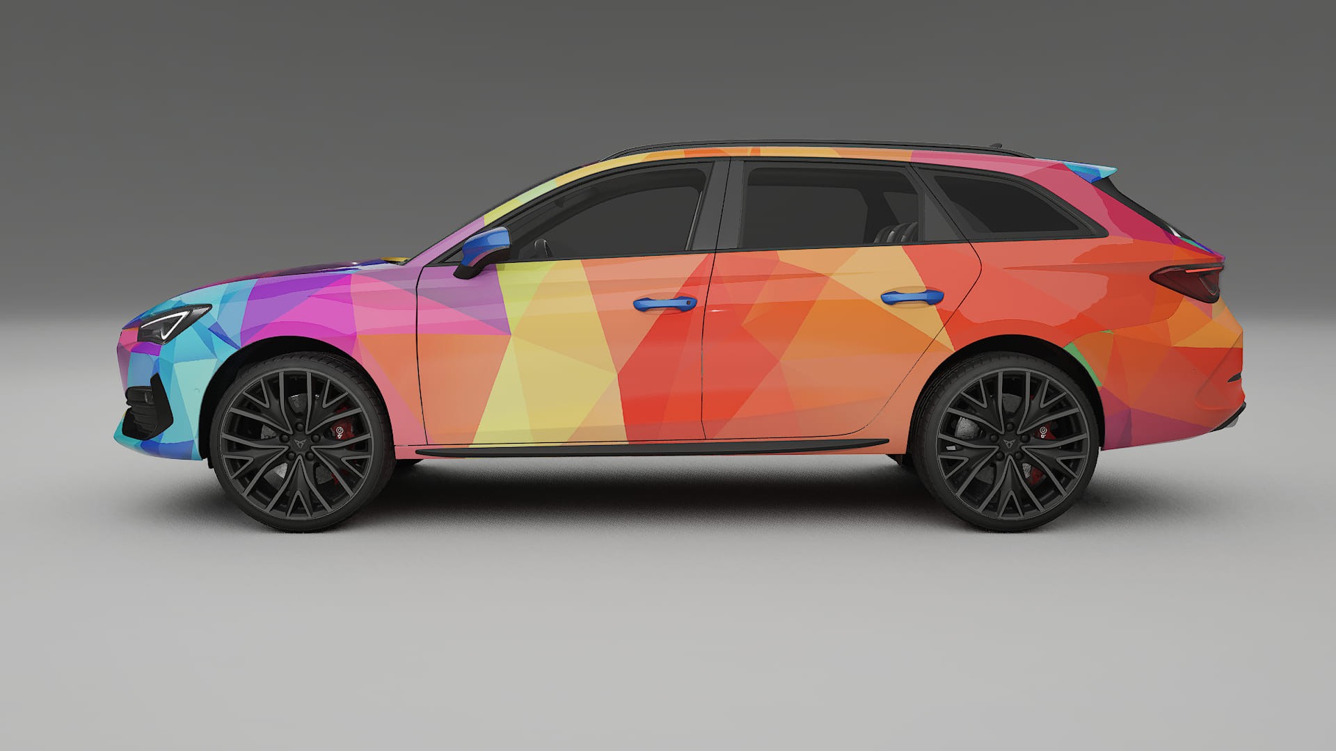 Seat Leon Cupra KL VECTOR VIBE – Designový Wrap PPF Fólie na auto - tisknutelný polyuretan