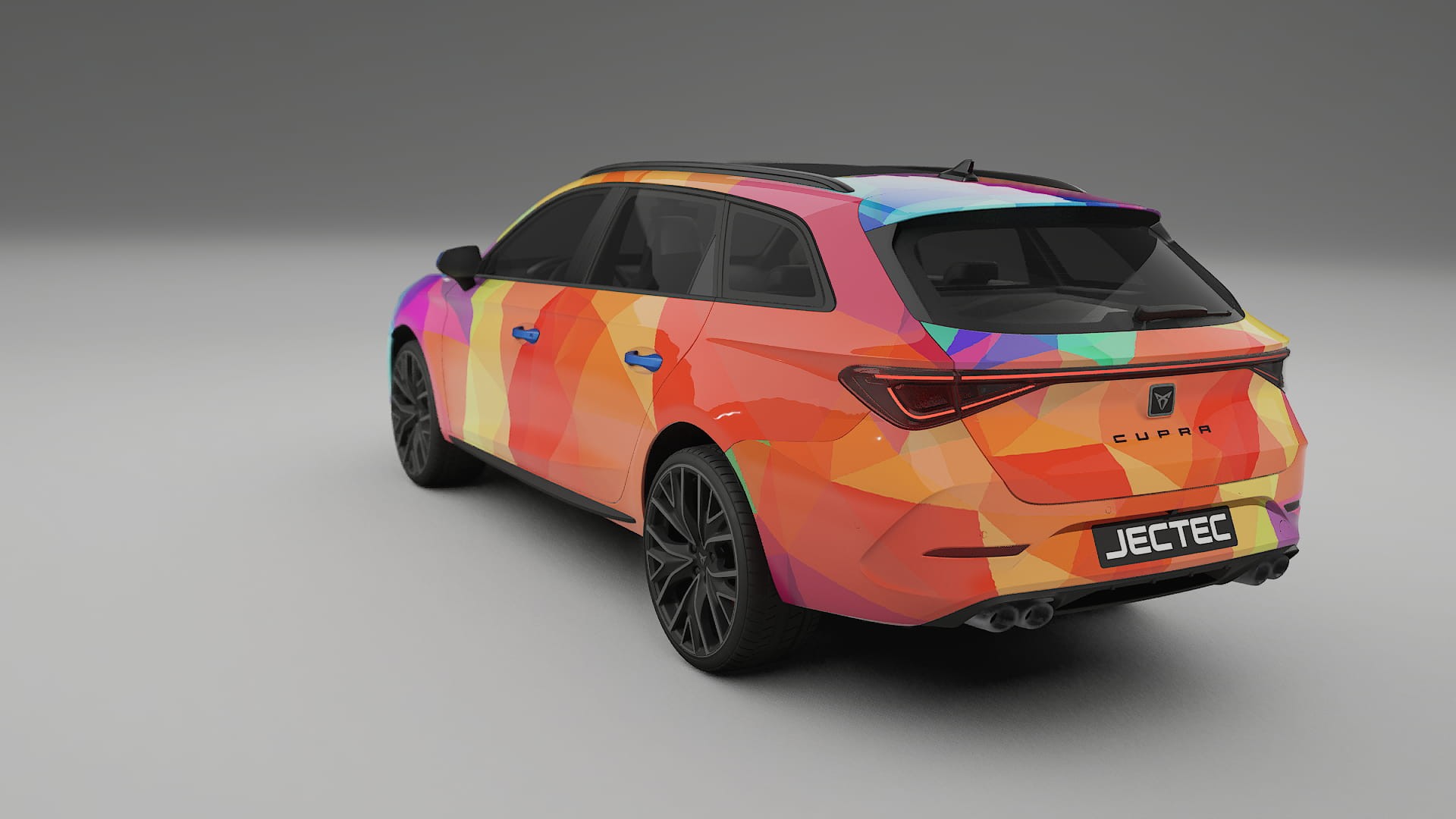Seat Leon Cupra KL VECTOR VIBE – Designový Wrap PPF Fólie na auto - tisknutelný polyuretan