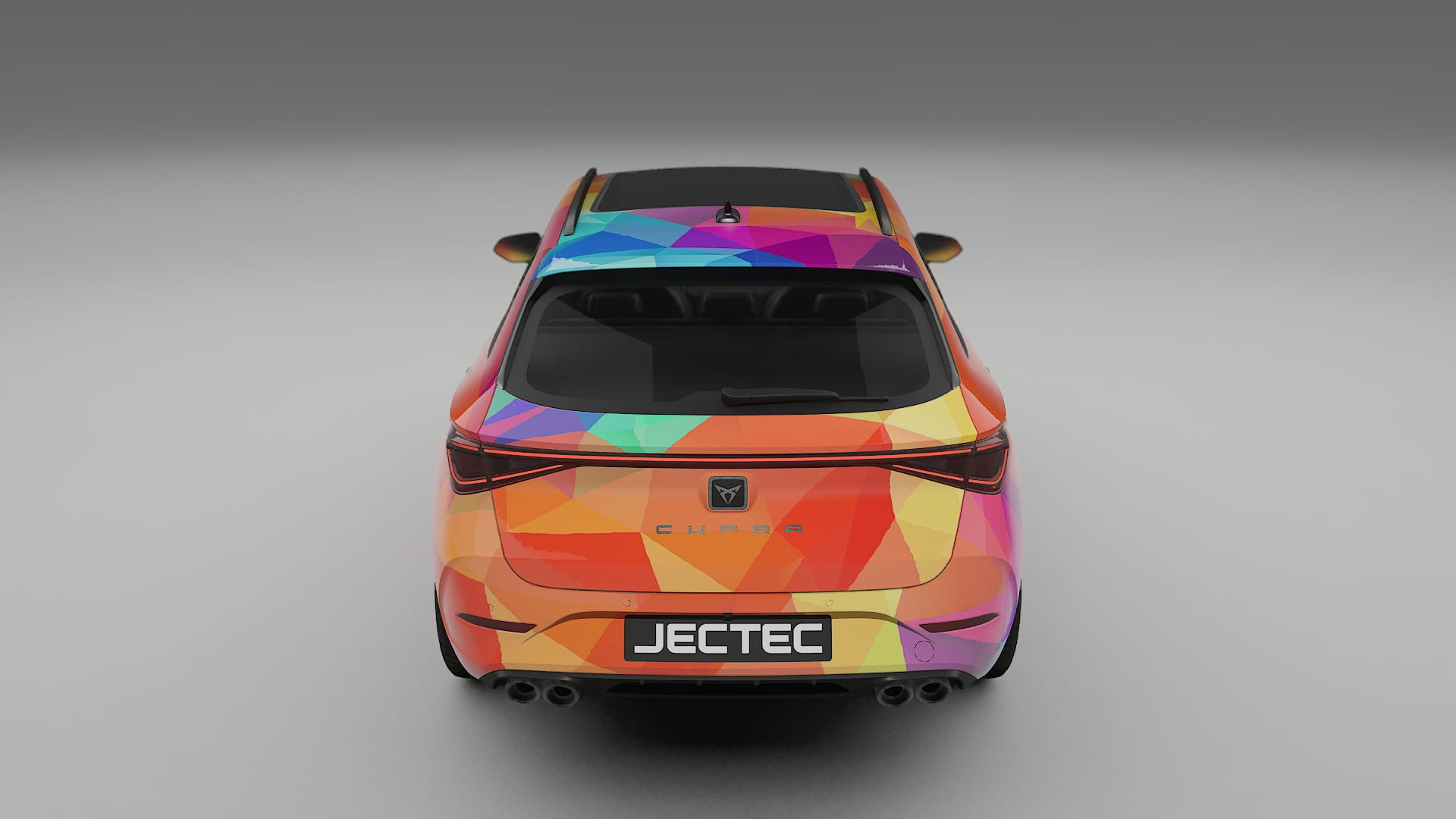 Seat Leon Cupra KL VECTOR VIBE – Designový Wrap PPF Fólie na auto - tisknutelný polyuretan