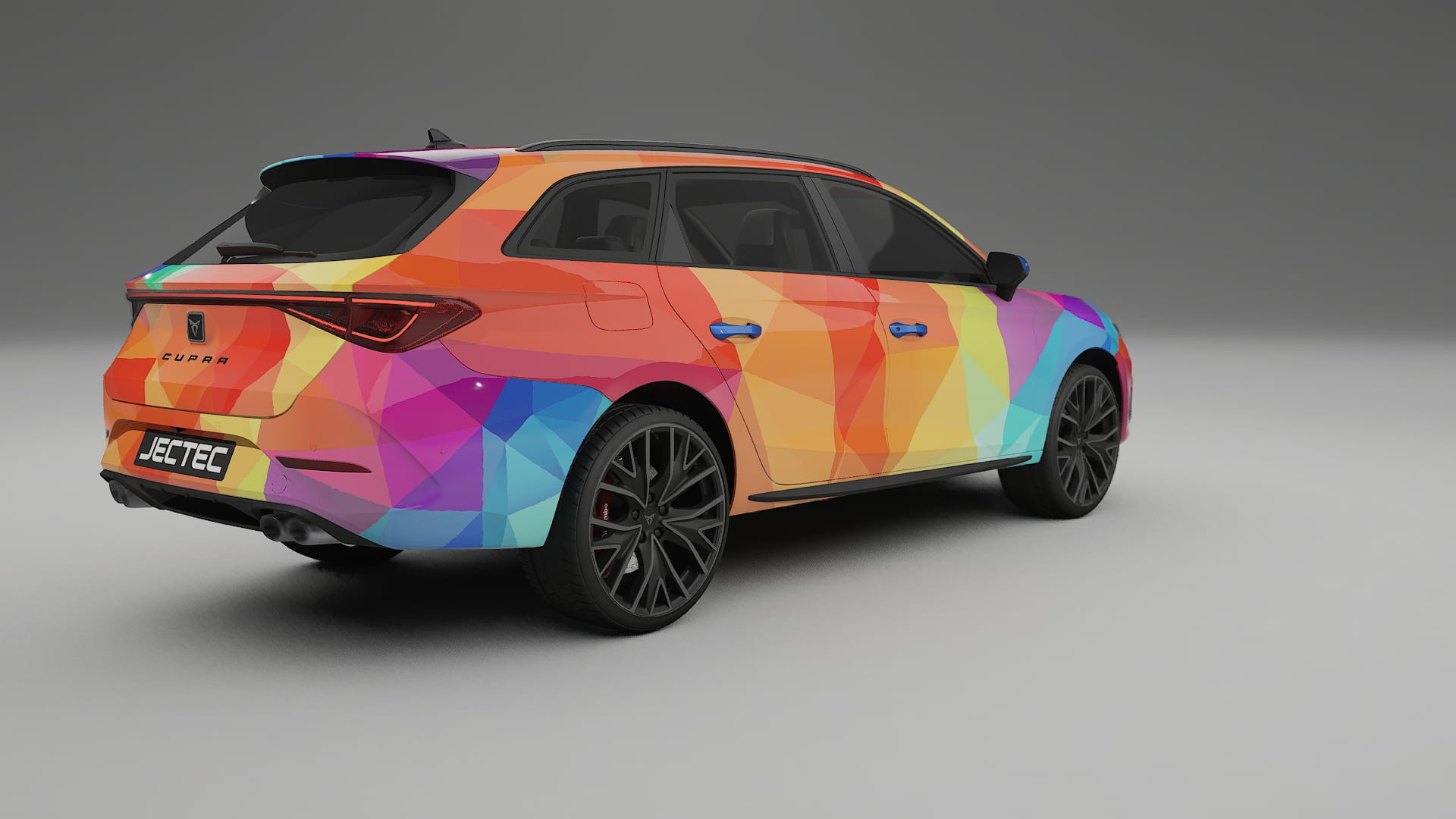 Seat Leon Cupra KL VECTOR VIBE – Designový Wrap PPF Fólie na auto - tisknutelný polyuretan