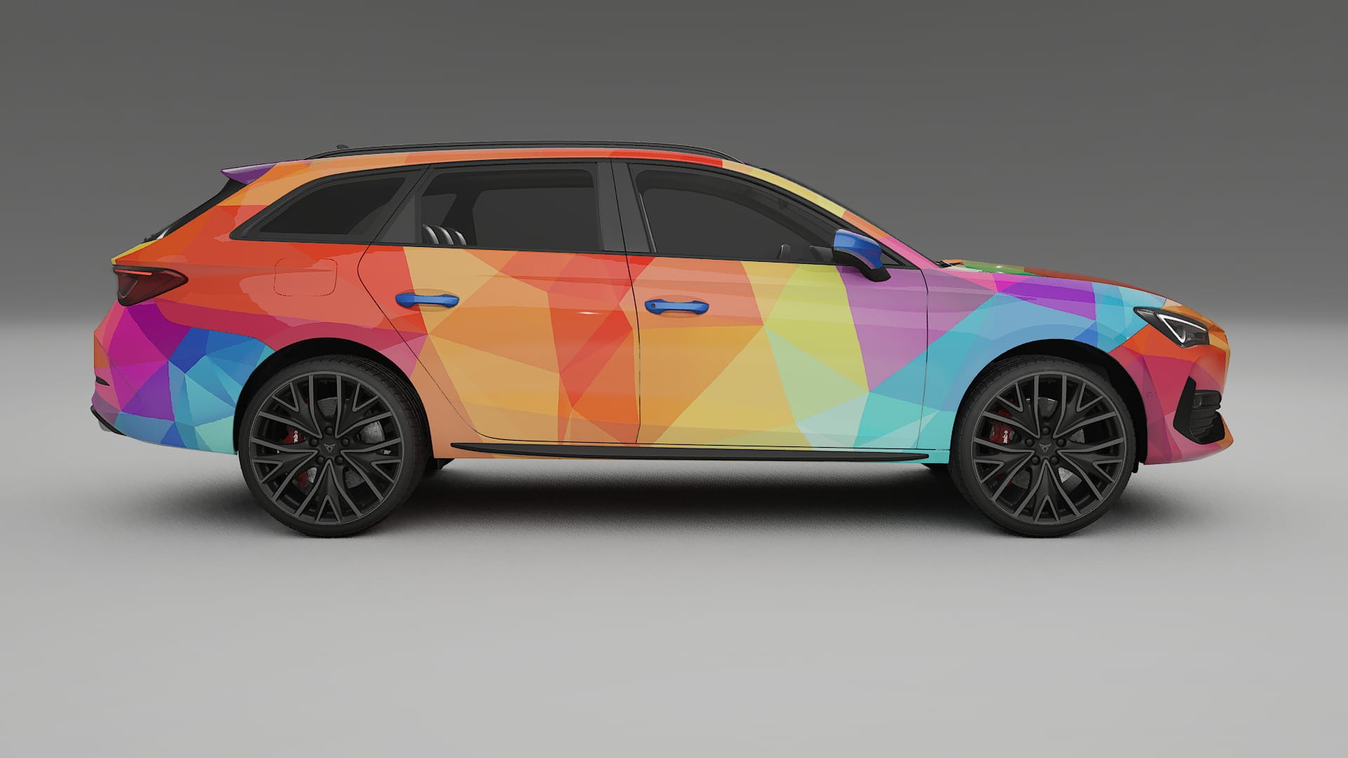 Seat Leon Cupra KL VECTOR VIBE – Designový Wrap PPF Fólie na auto - tisknutelný polyuretan