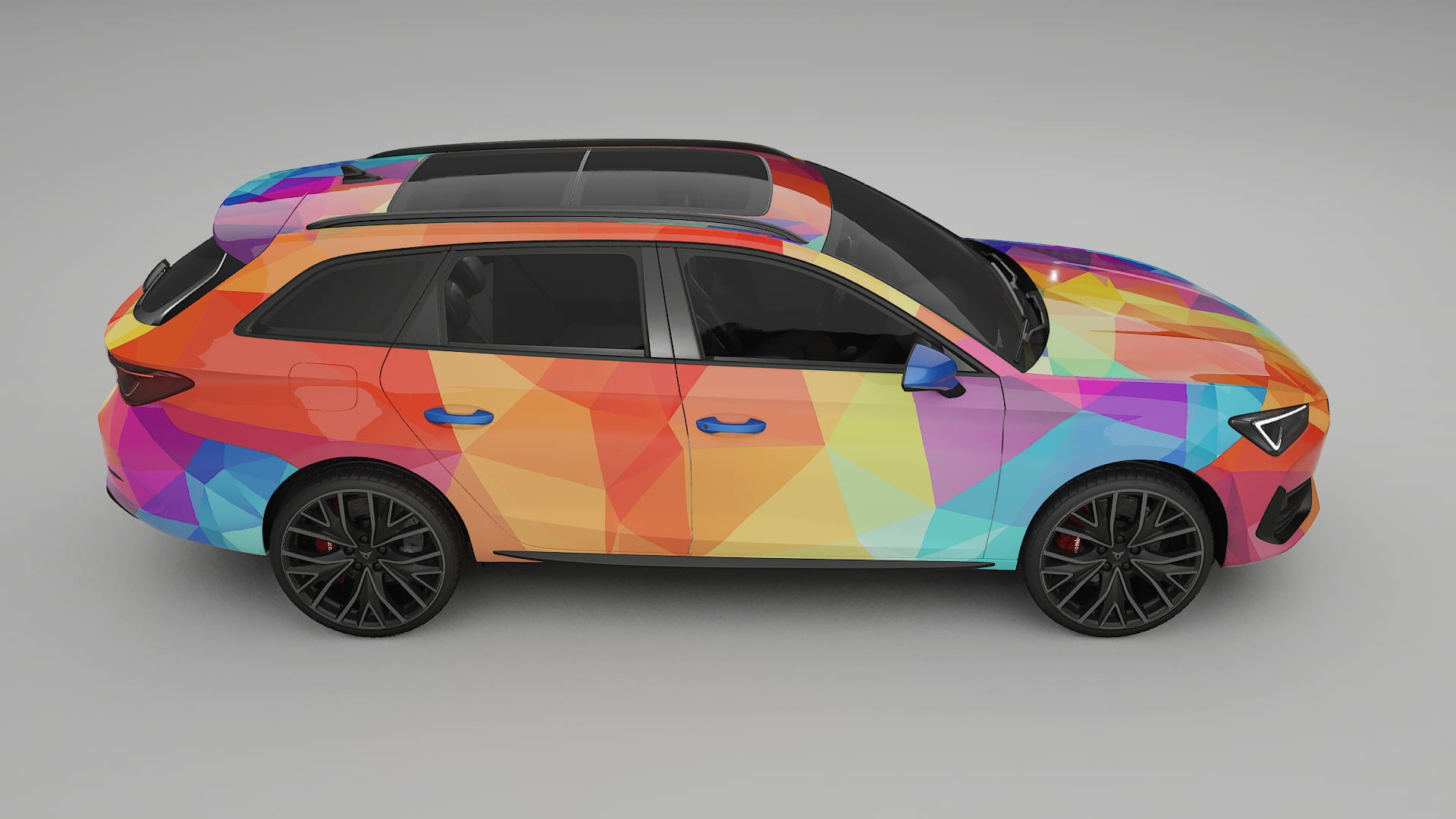 Seat Leon Cupra KL VECTOR VIBE – Designový Wrap PPF Fólie na auto - tisknutelný polyuretan