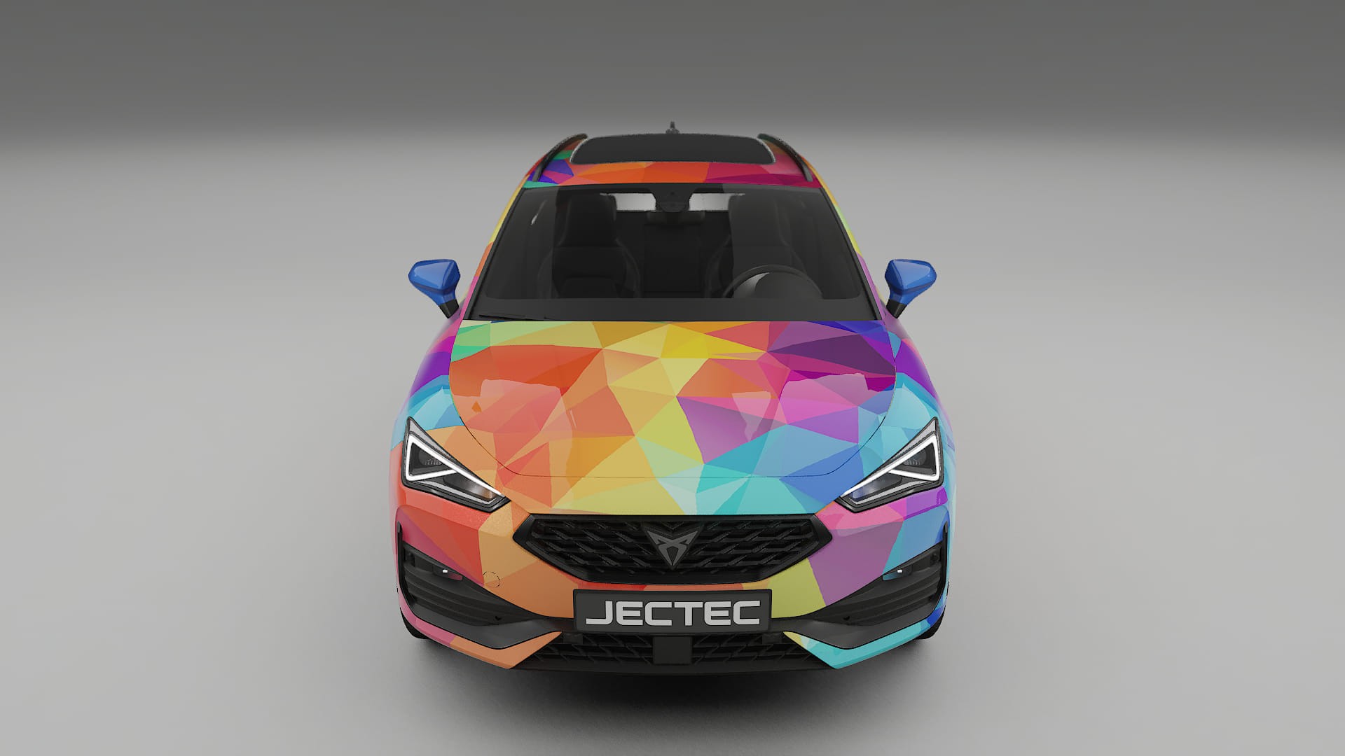 Seat Leon Cupra KL VECTOR VIBE – Designový Wrap PPF Fólie na auto - tisknutelný polyuretan
