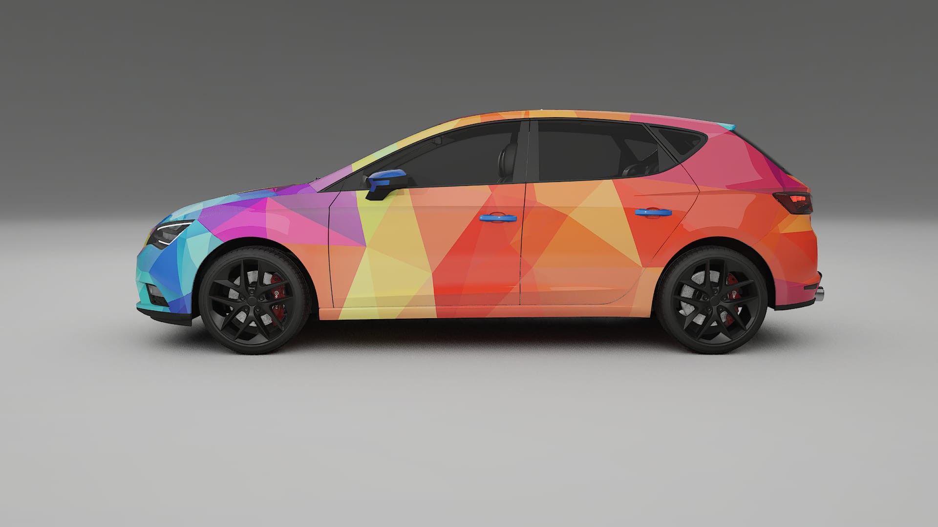 Seat Leon FR 5F VECTOR VIBE – Designový Wrap PPF Fólie na auto - tisknutelný polyuretan
