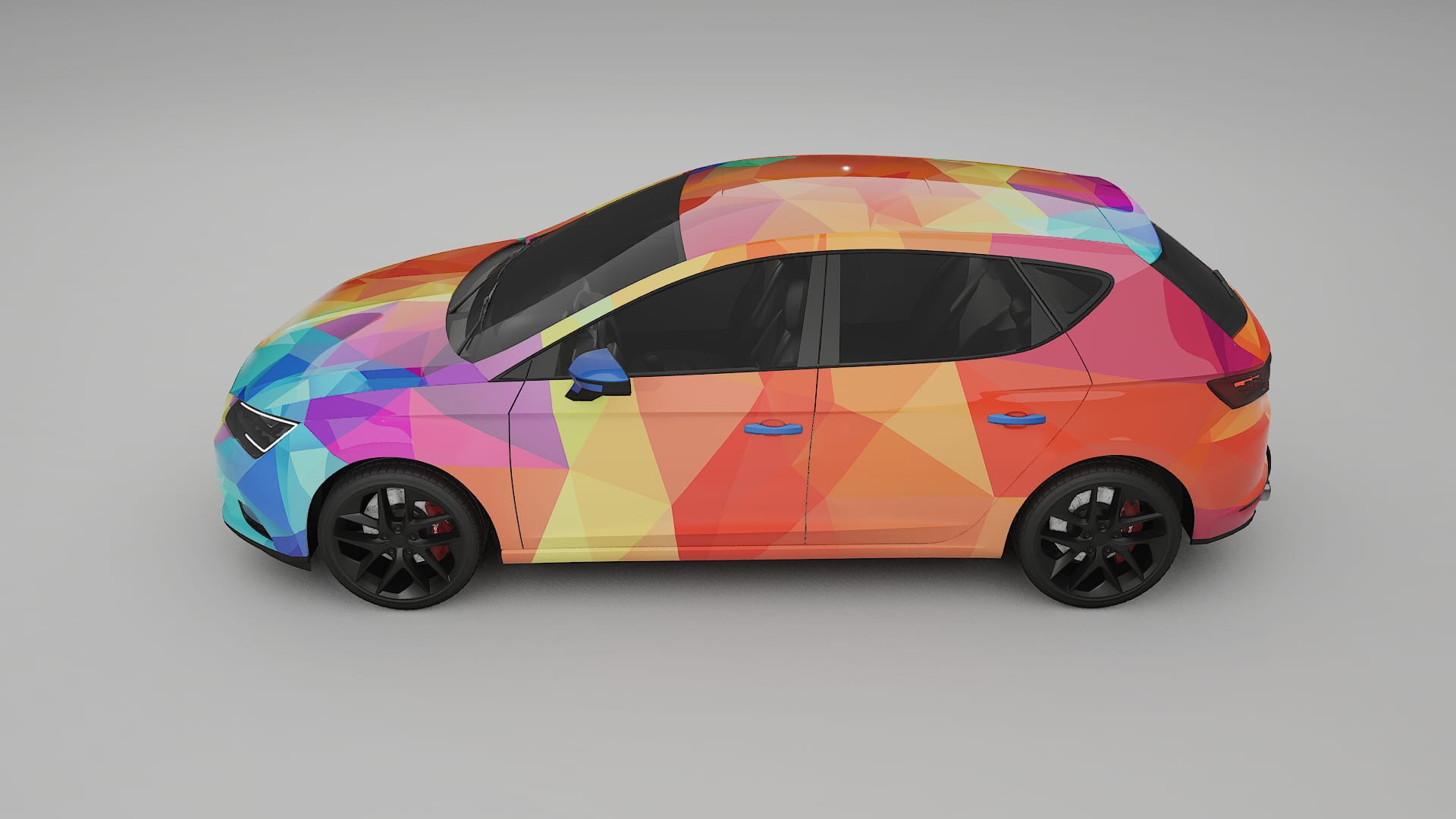 Seat Leon FR 5F VECTOR VIBE – Designový Wrap PPF Fólie na auto - tisknutelný polyuretan