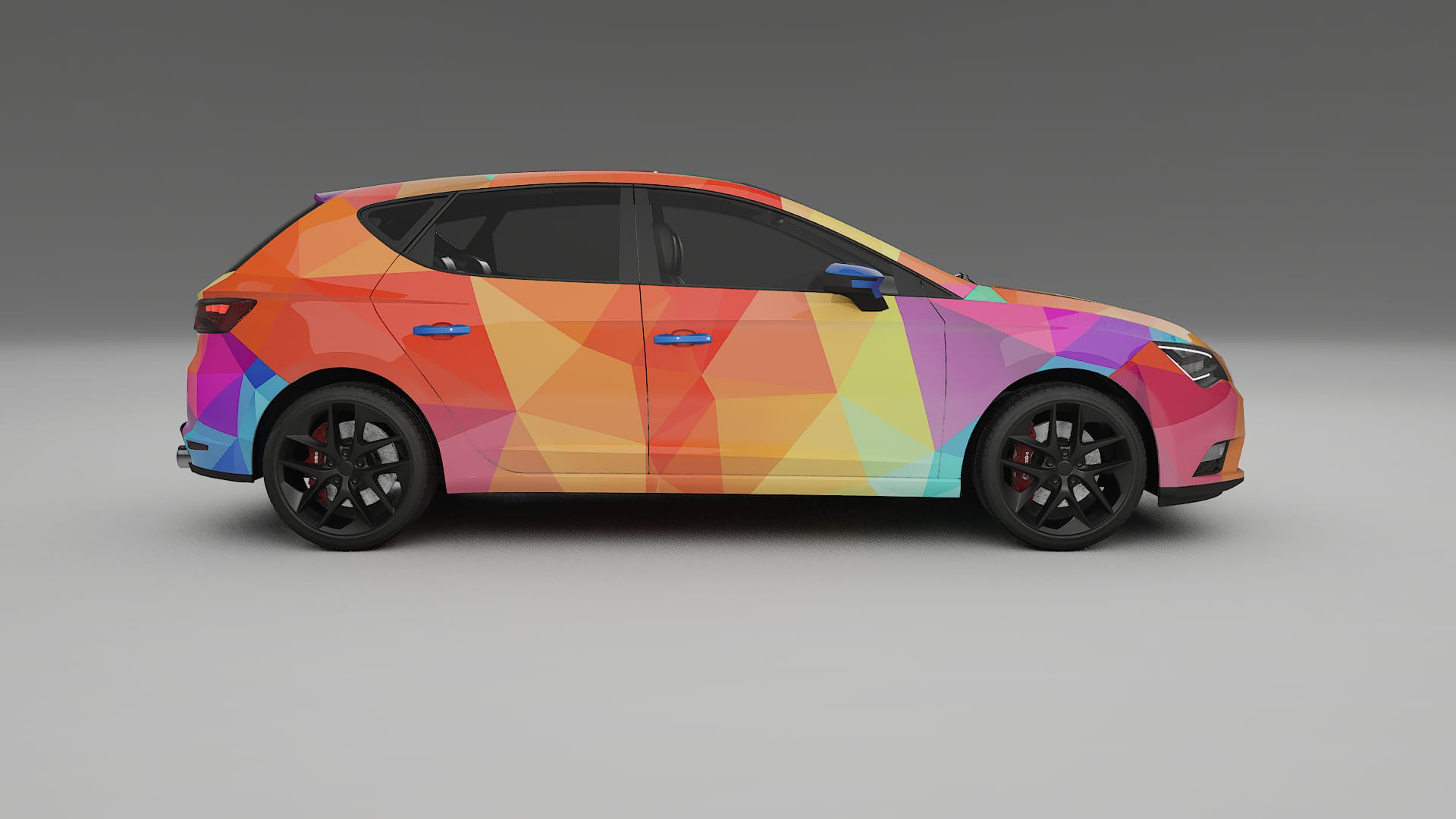 Seat Leon FR 5F VECTOR VIBE – Designový Wrap PPF Fólie na auto - tisknutelný polyuretan