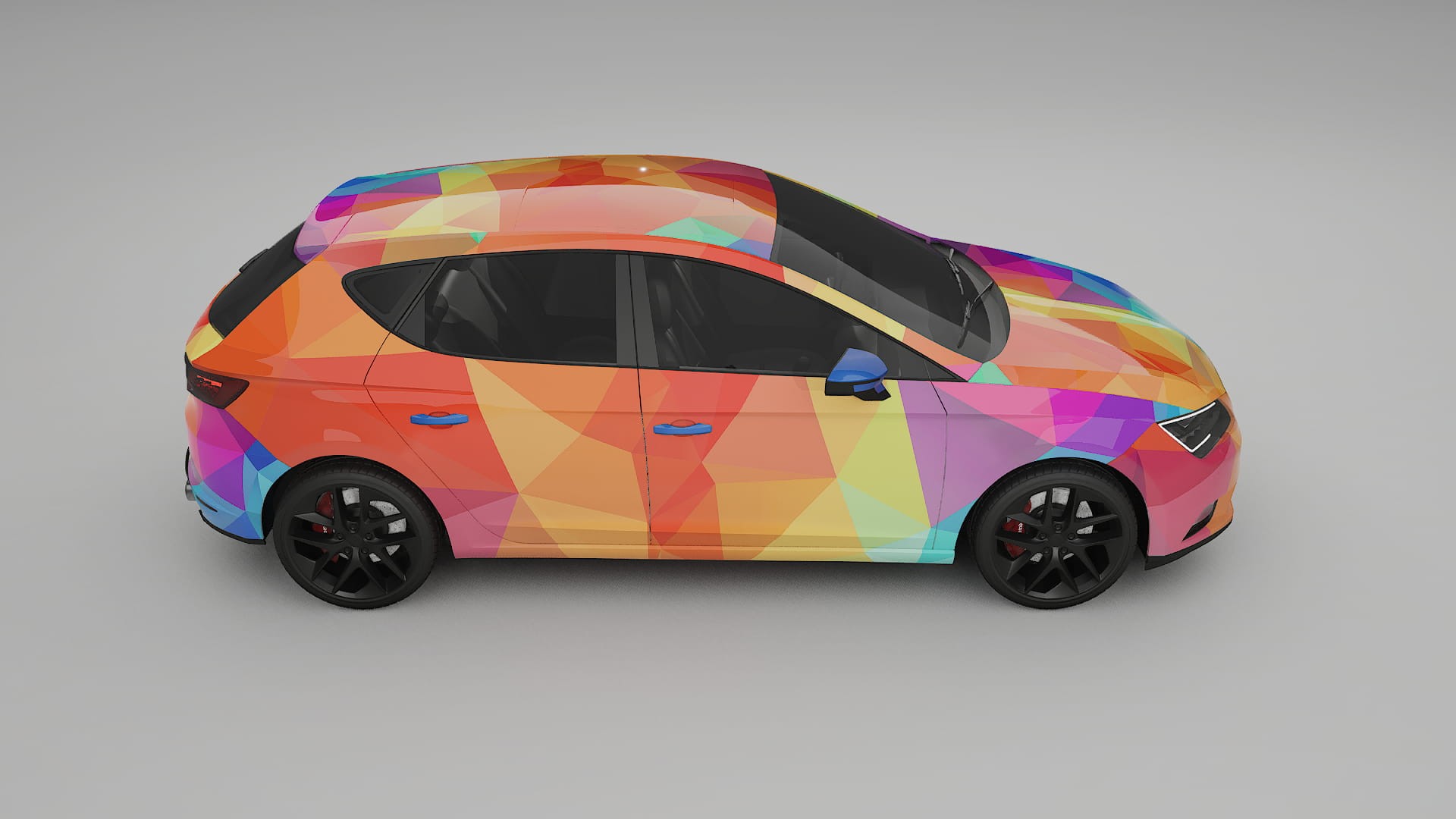 Seat Leon FR 5F VECTOR VIBE – Designový Wrap PPF Fólie na auto - tisknutelný polyuretan