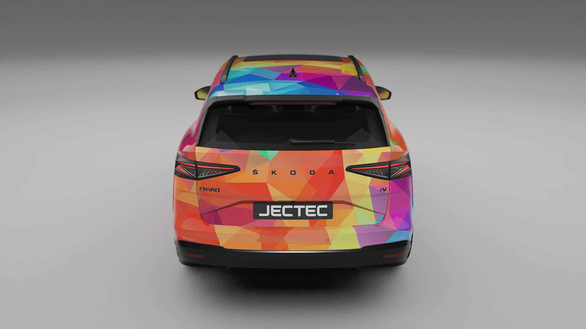 Škoda Enyaq MEB VECTOR VIBE – Designový Wrap PPF Fólie na auto - tisknutelný polyuretan