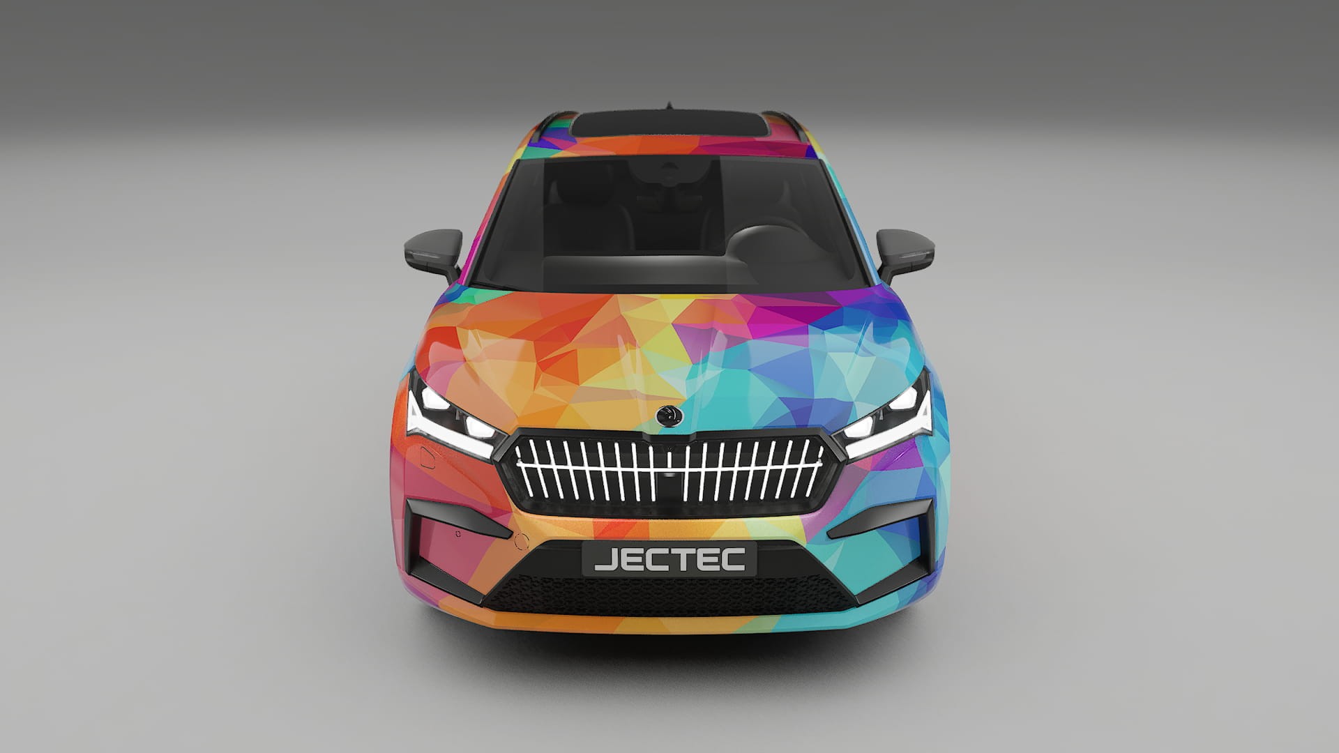 Škoda Enyaq MEB VECTOR VIBE – Designový Wrap PPF Fólie na auto - tisknutelný polyuretan