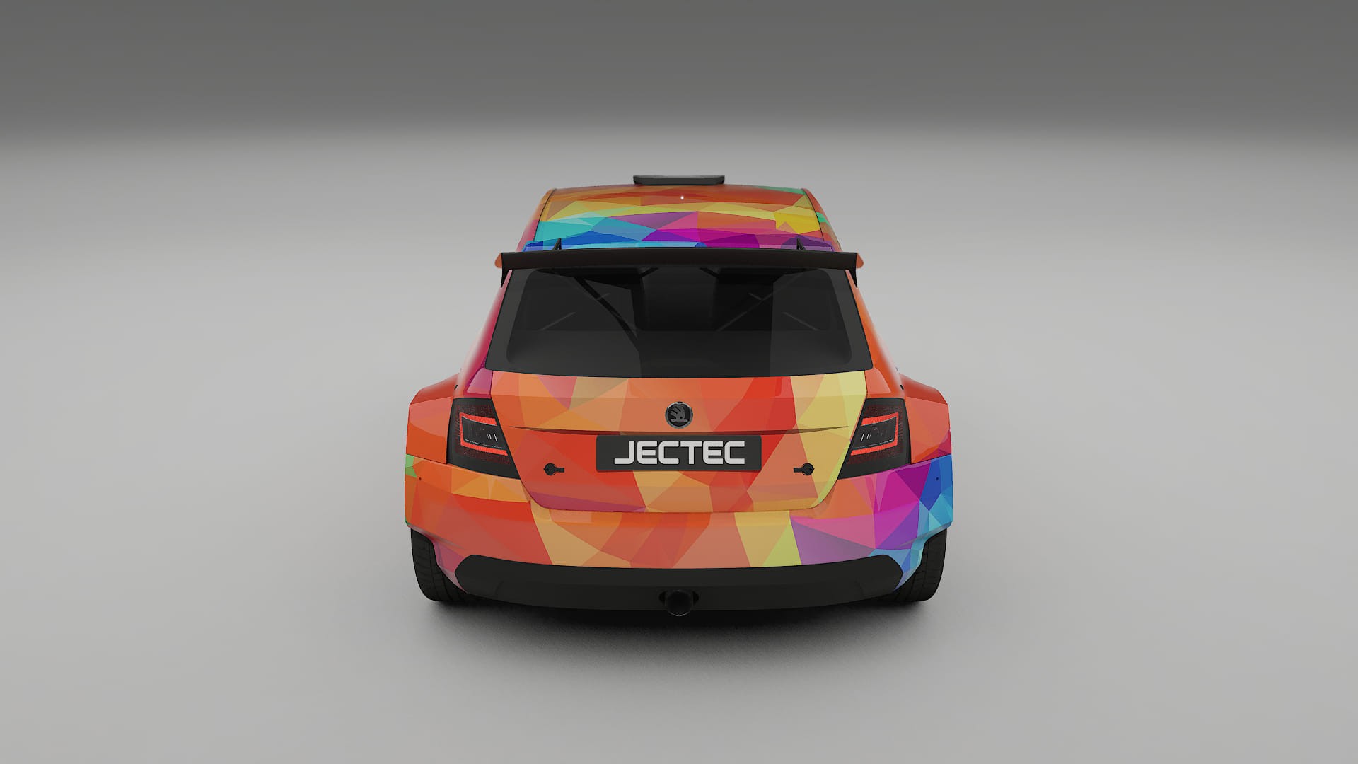 Škoda Fabia R5 6V VECTOR VIBE – Designový Wrap PPF Fólie na auto - tisknutelný polyuretan
