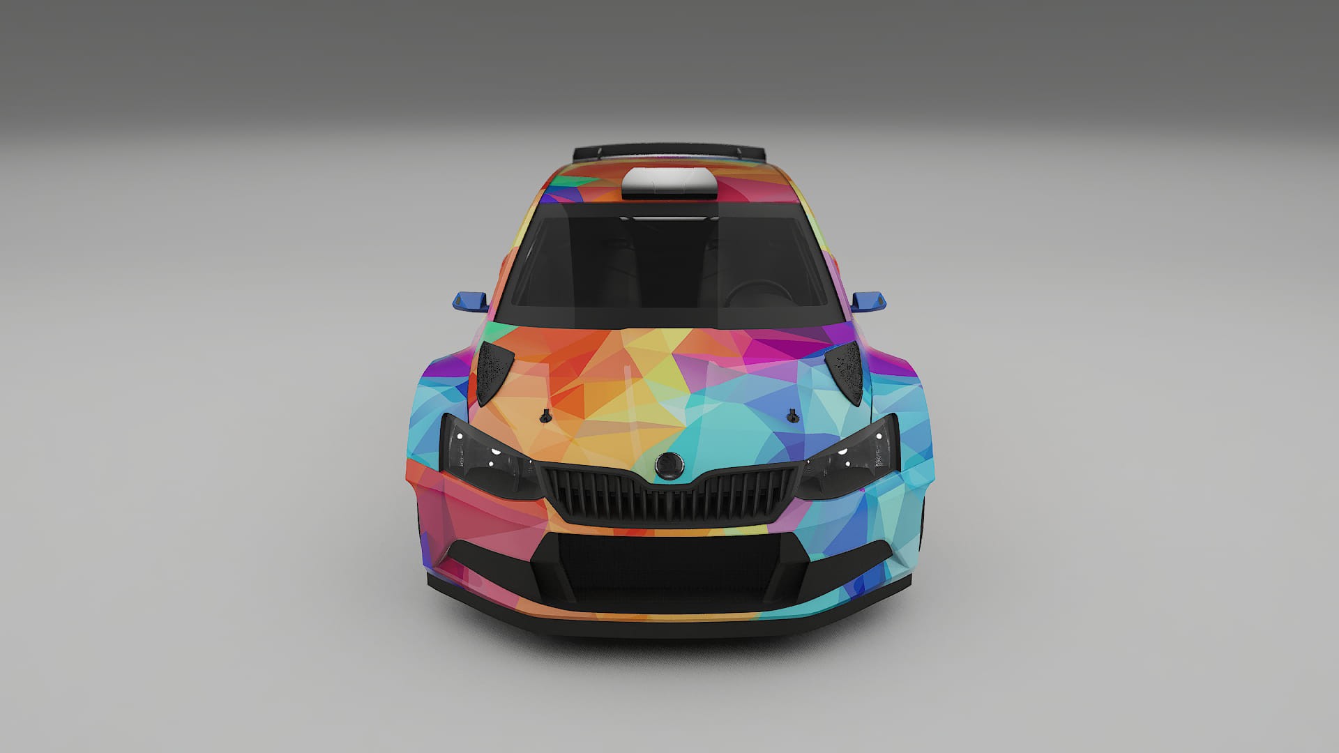 Škoda Fabia R5 6V VECTOR VIBE – Designový Wrap PPF Fólie na auto - tisknutelný polyuretan