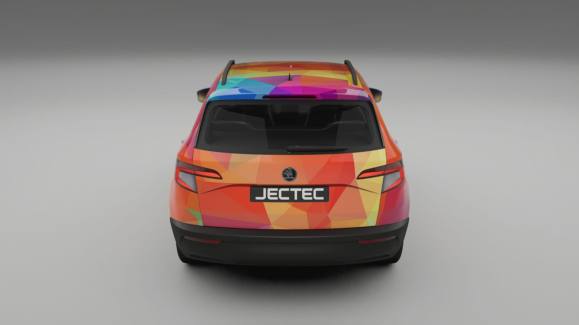 Škoda Karoq NU7 VECTOR VIBE – Designový Wrap PPF Fólie na auto - tisknutelný polyuretan