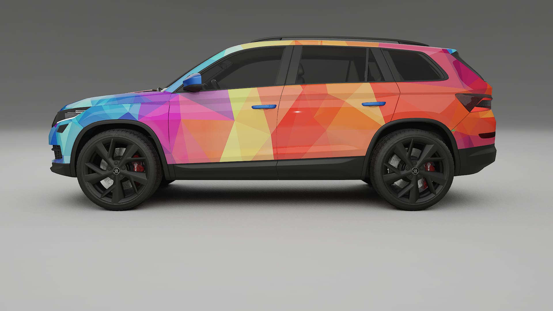 Škoda Kodiaq NS7 VECTOR VIBE – Designový Wrap PPF Fólie na auto - tisknutelný polyuretan
