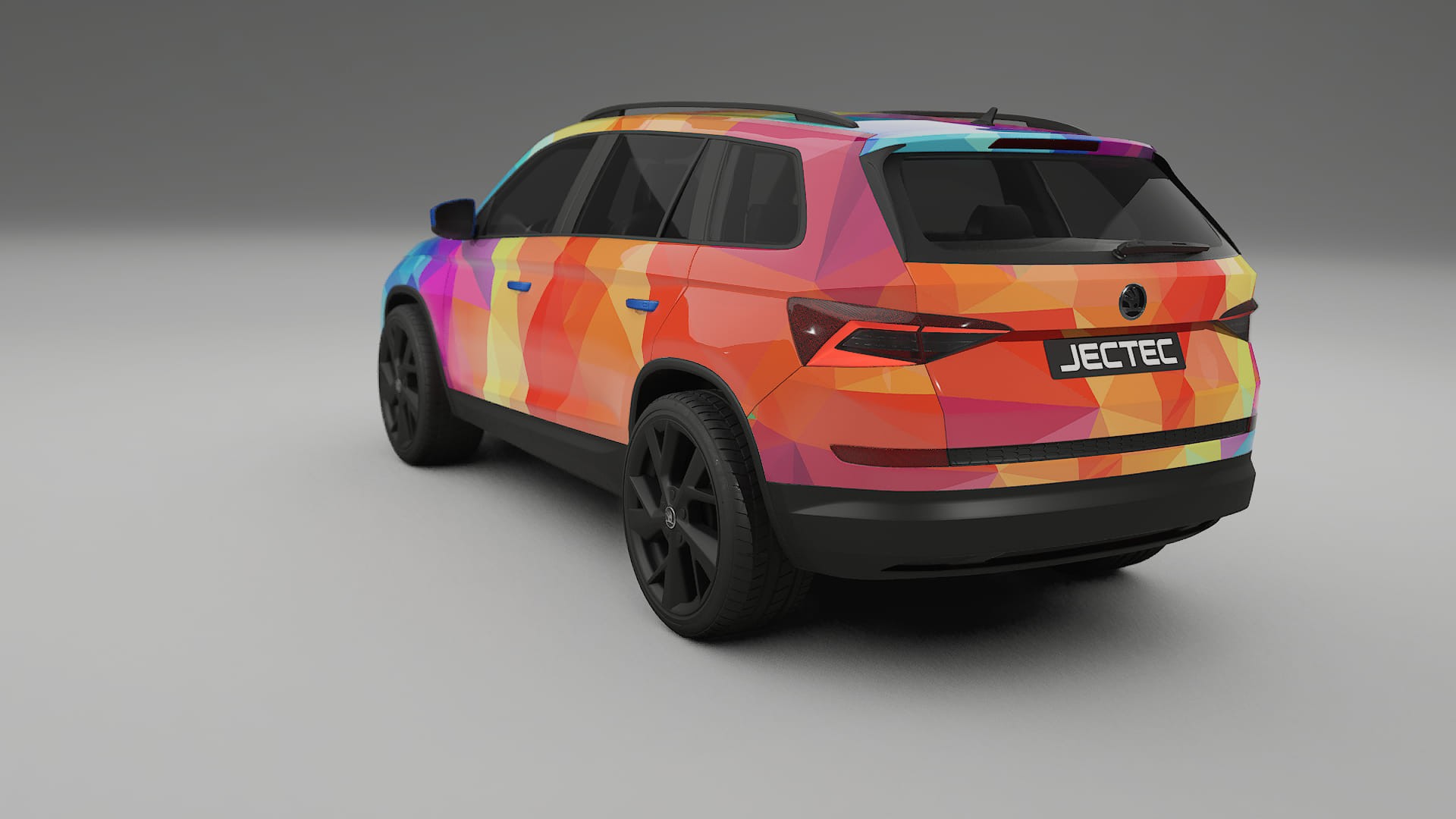 Škoda Kodiaq NS7 VECTOR VIBE – Designový Wrap PPF Fólie na auto - tisknutelný polyuretan