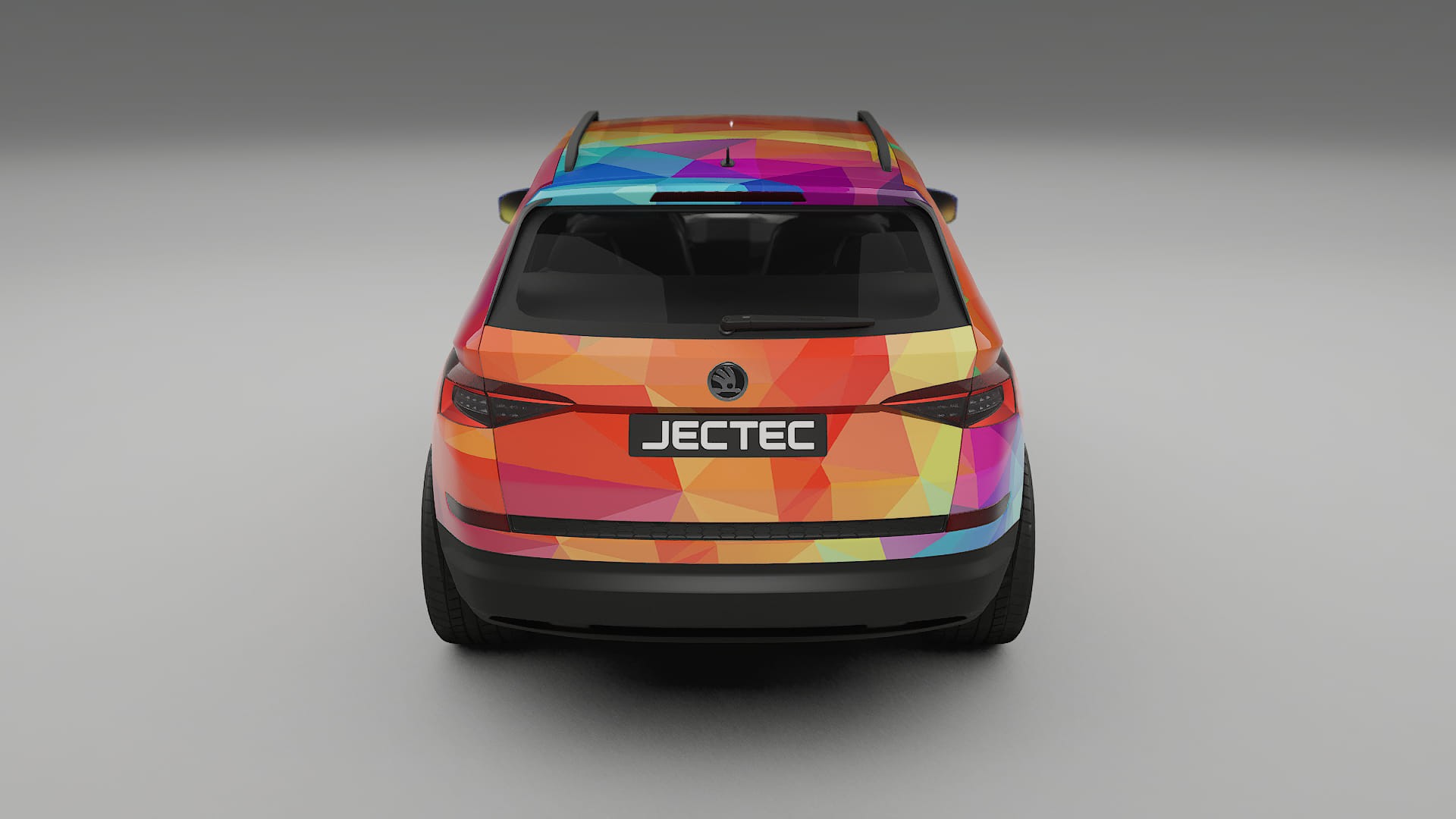 Škoda Kodiaq NS7 VECTOR VIBE – Designový Wrap PPF Fólie na auto - tisknutelný polyuretan