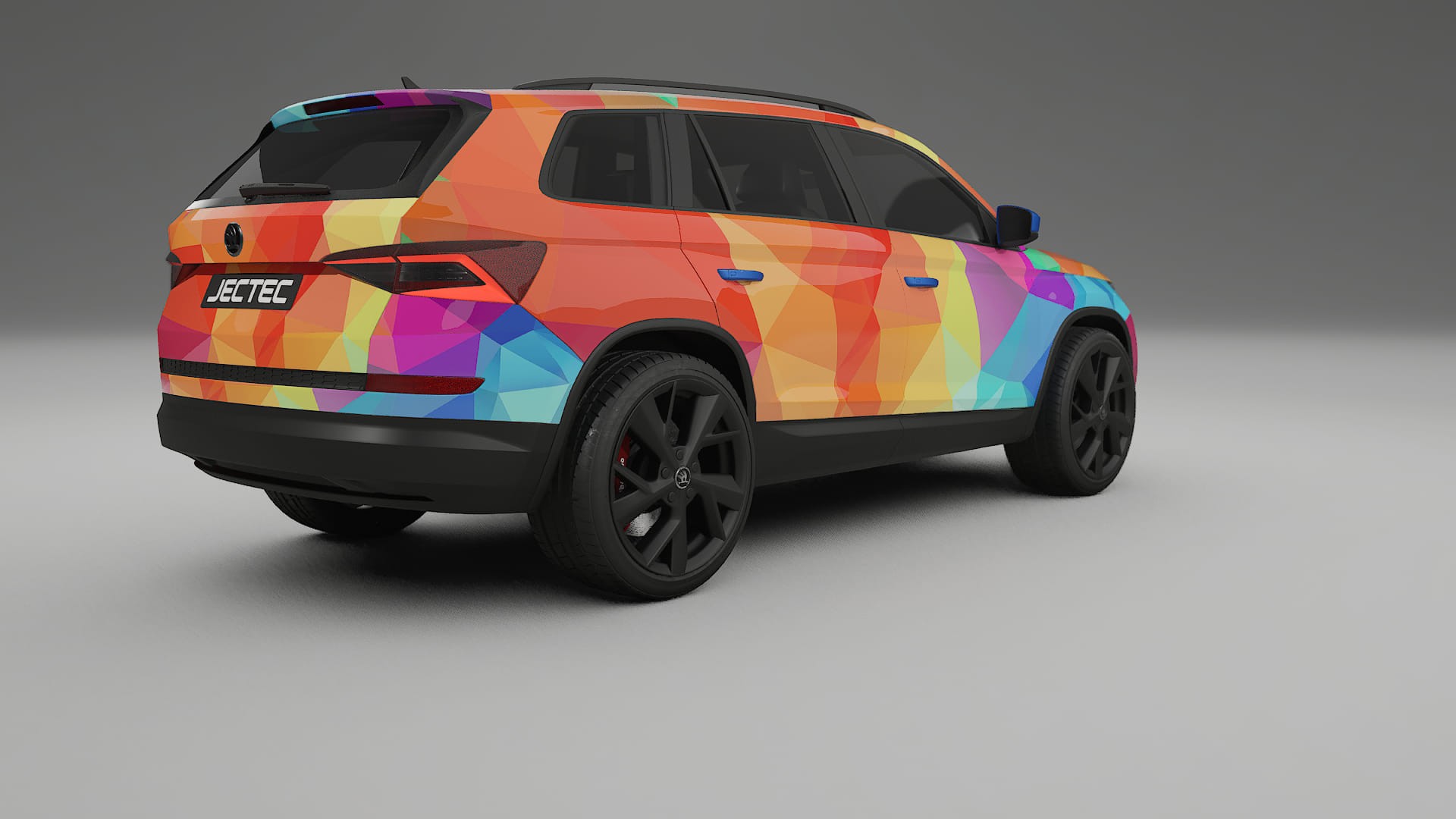 Škoda Kodiaq NS7 VECTOR VIBE – Designový Wrap PPF Fólie na auto - tisknutelný polyuretan