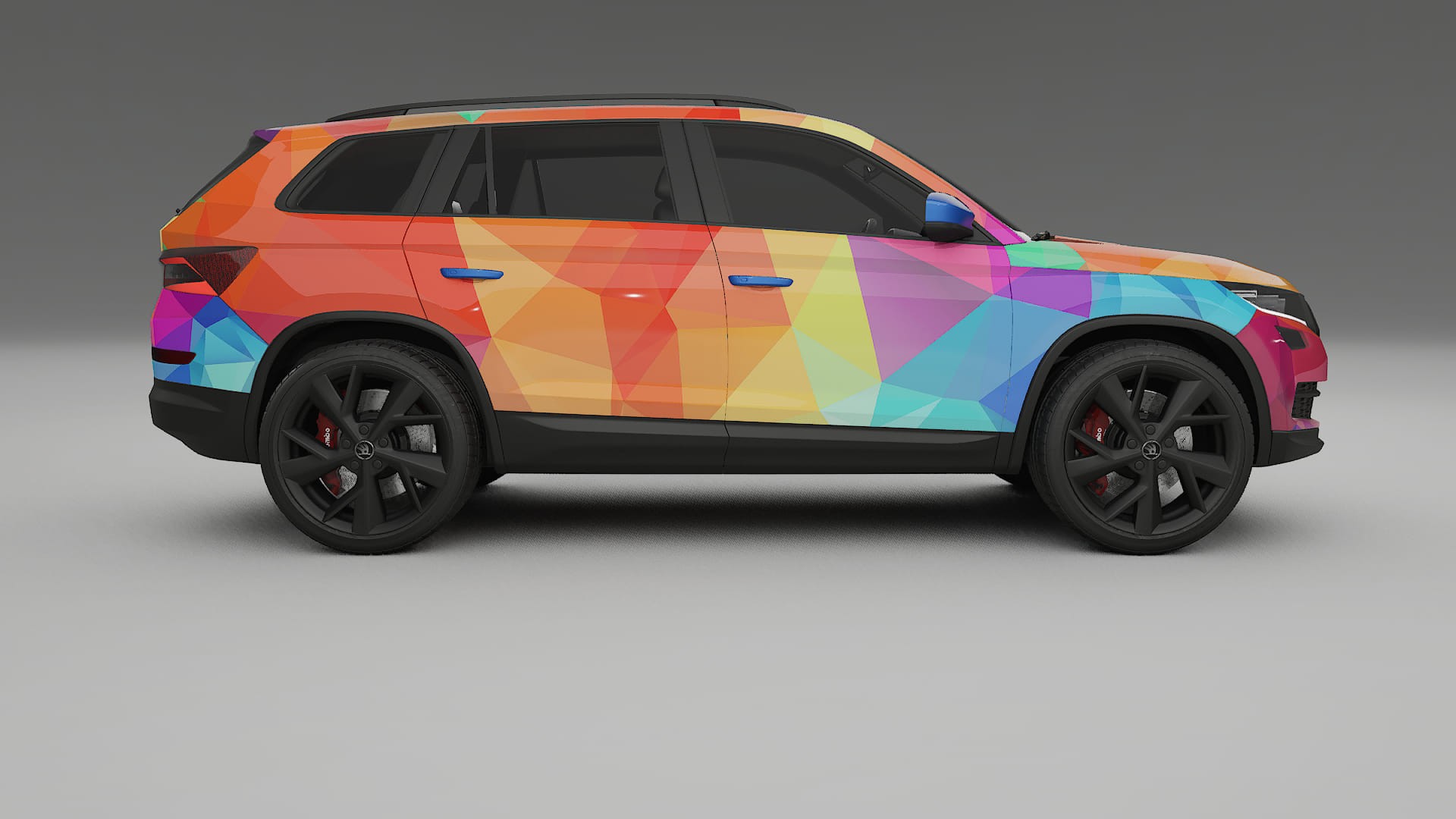 Škoda Kodiaq NS7 VECTOR VIBE – Designový Wrap PPF Fólie na auto - tisknutelný polyuretan