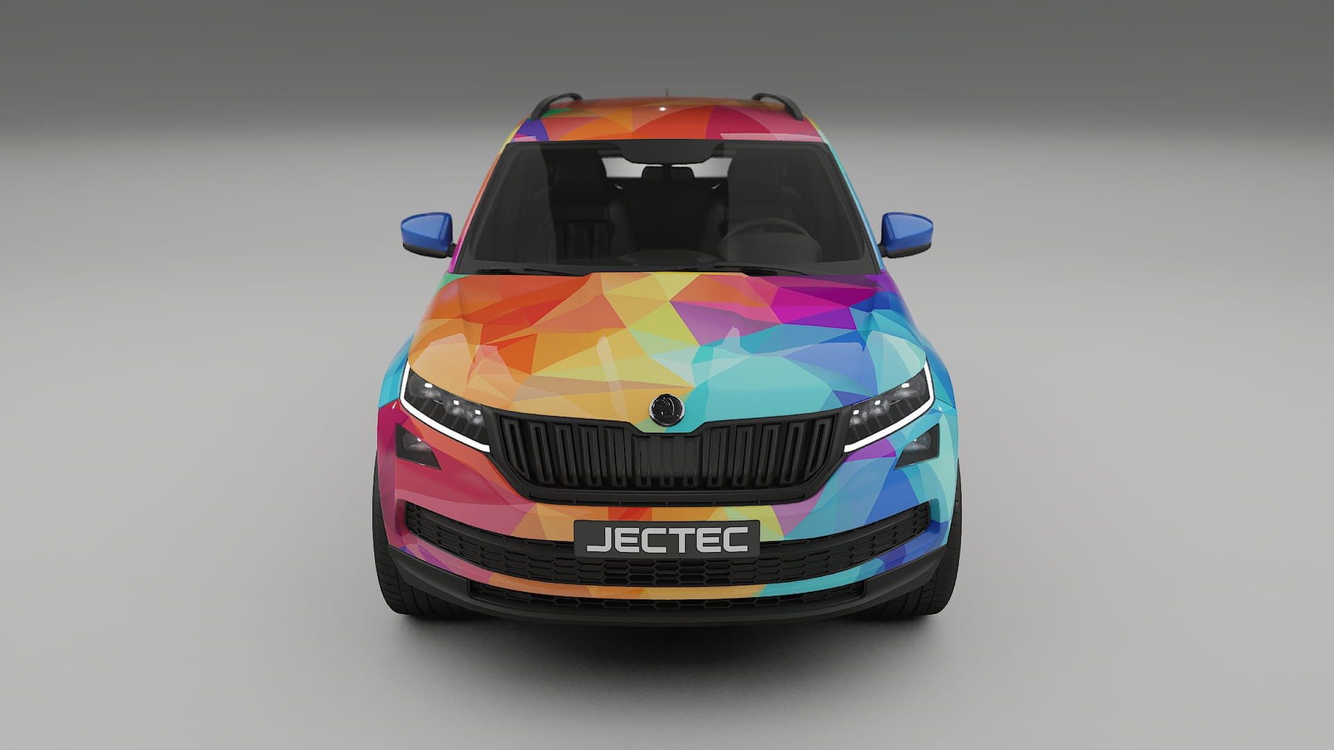 Škoda Kodiaq NS7 VECTOR VIBE – Designový Wrap PPF Fólie na auto - tisknutelný polyuretan