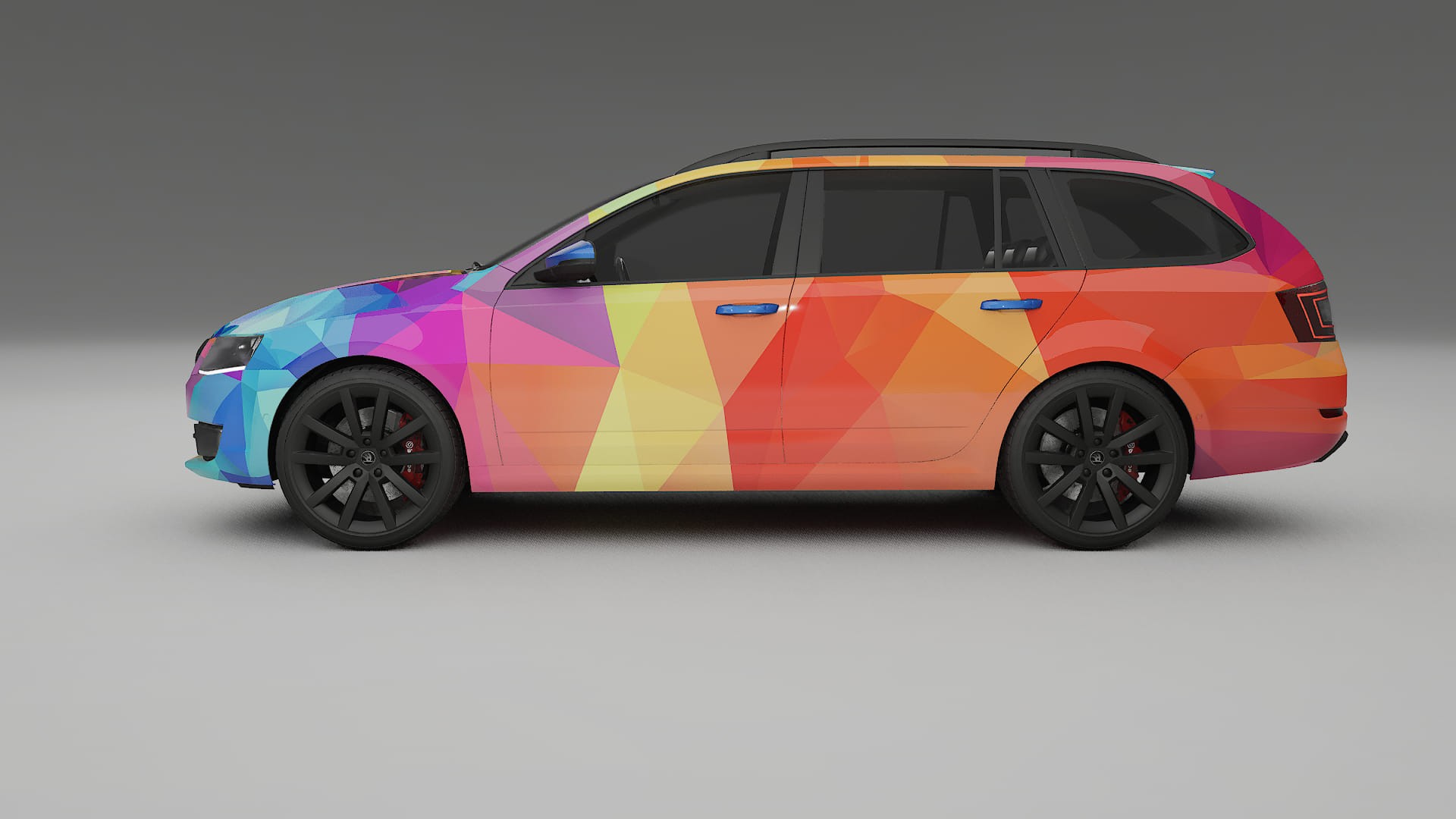 Škoda Octavia combi 5E VECTOR VIBE – Designový Wrap PPF Fólie na auto - tisknutelný polyuretan