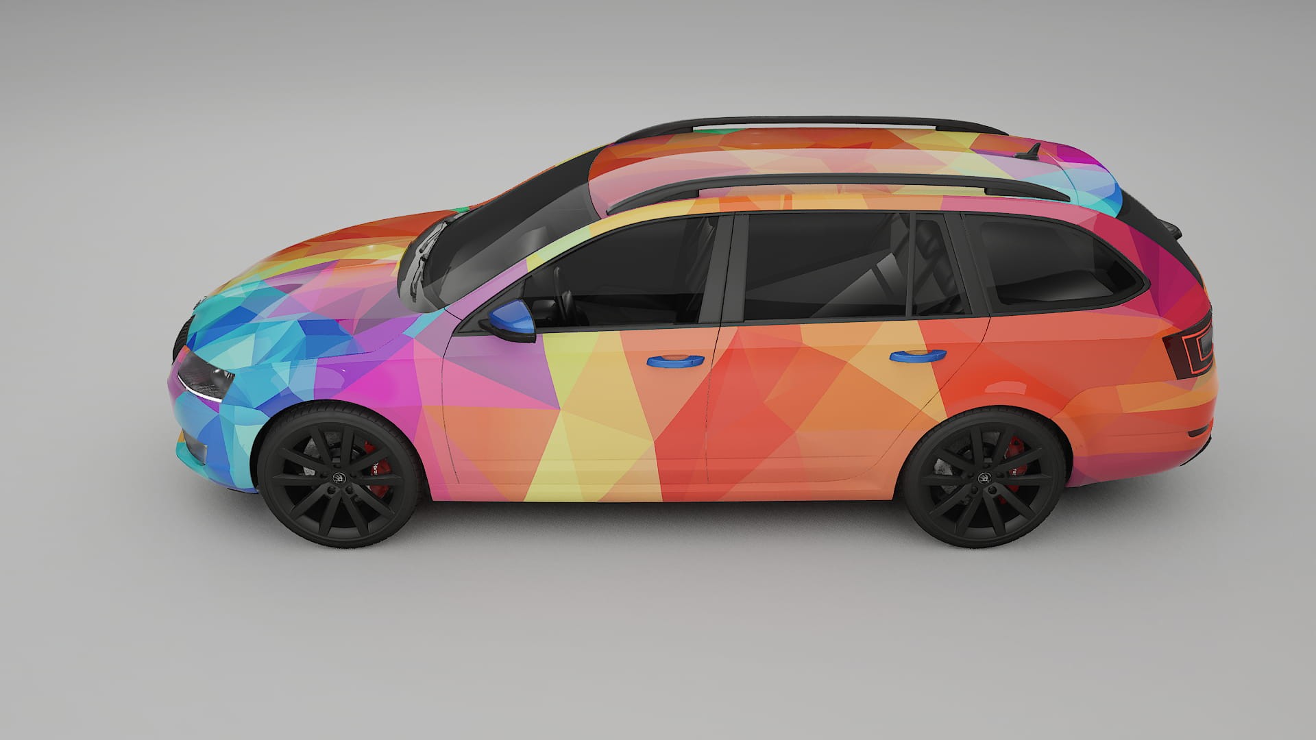 Škoda Octavia combi 5E VECTOR VIBE – Designový Wrap PPF Fólie na auto - tisknutelný polyuretan