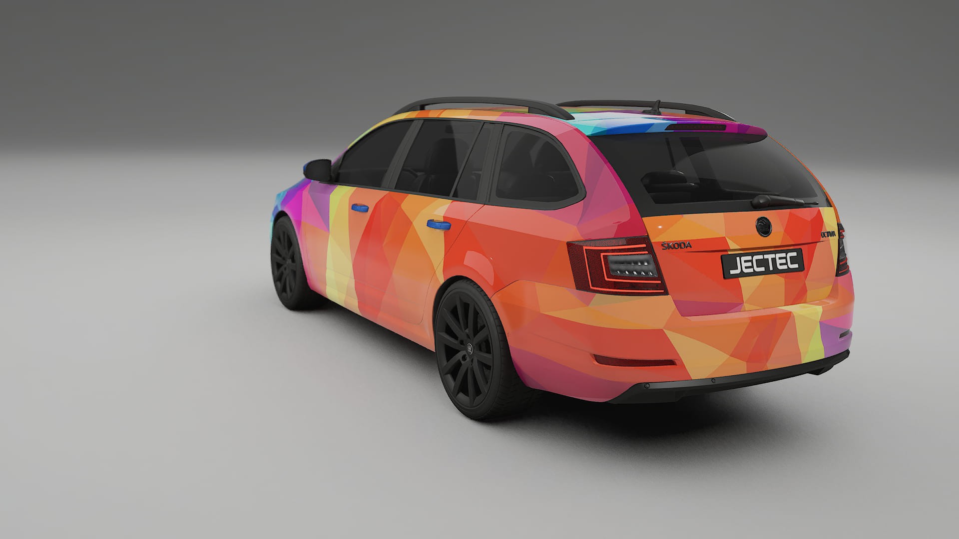 Škoda Octavia combi 5E VECTOR VIBE – Designový Wrap PPF Fólie na auto - tisknutelný polyuretan