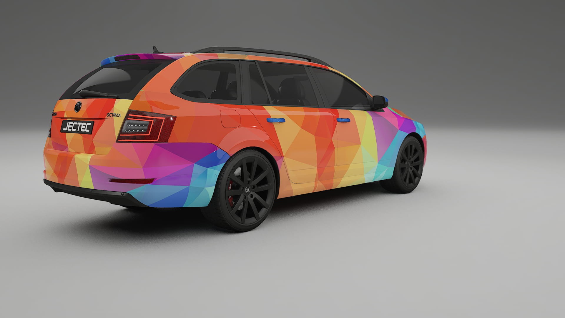 Škoda Octavia combi 5E VECTOR VIBE – Designový Wrap PPF Fólie na auto - tisknutelný polyuretan