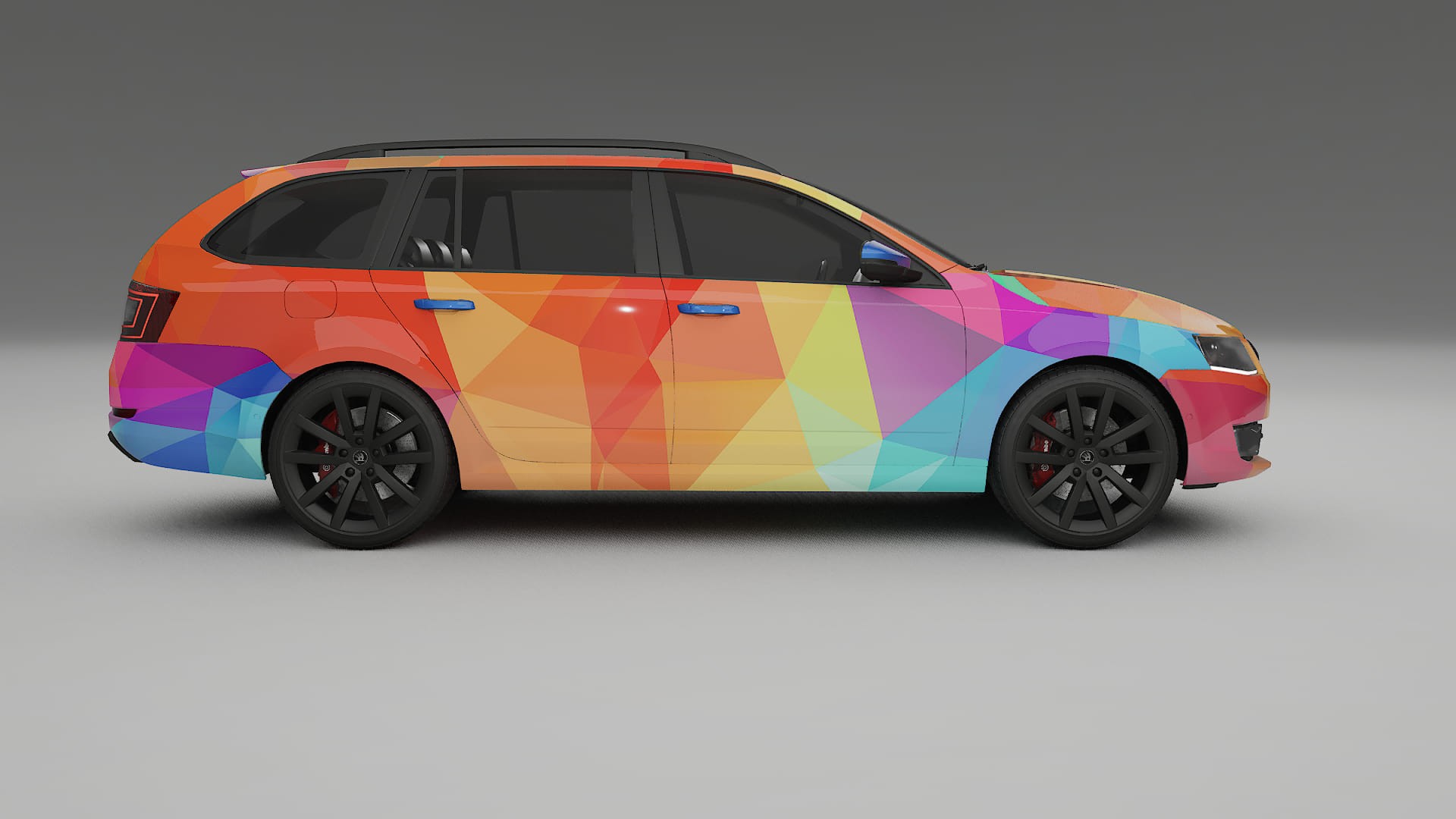 Škoda Octavia combi 5E VECTOR VIBE – Designový Wrap PPF Fólie na auto - tisknutelný polyuretan